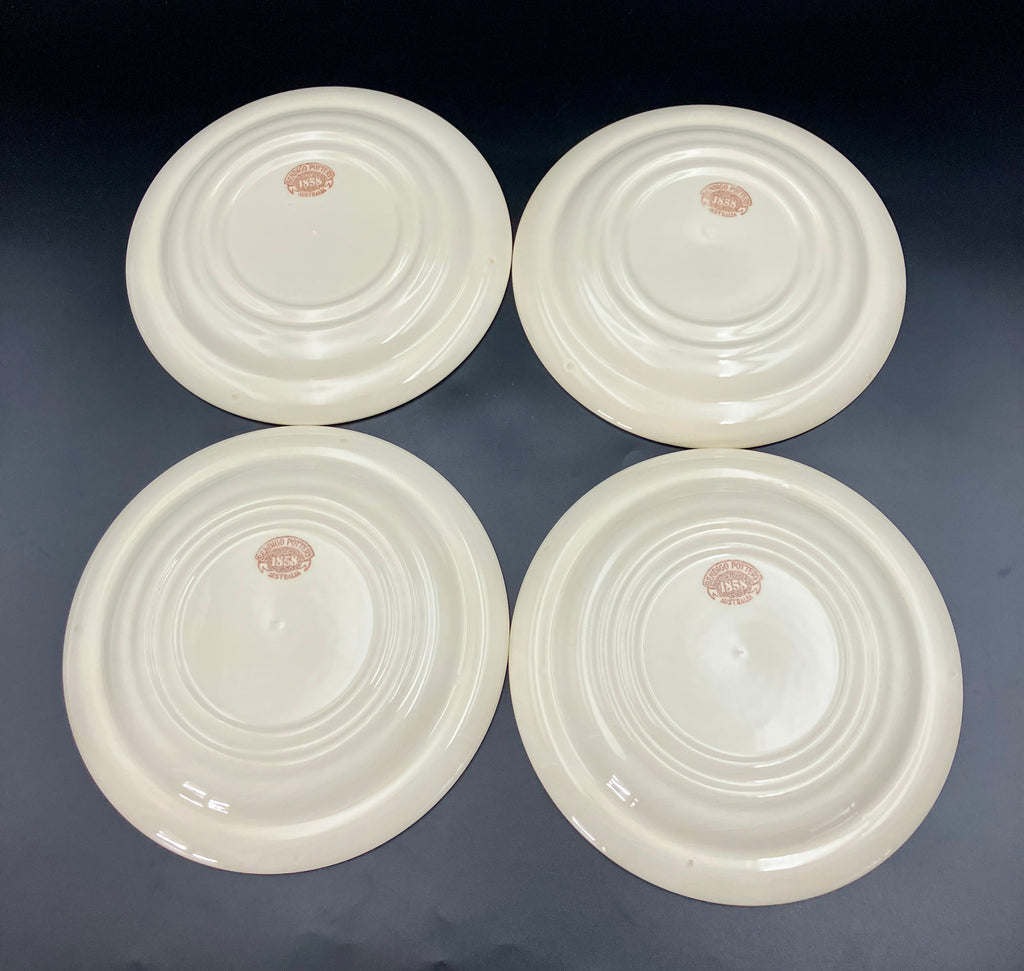 Vintage Bendigo Pottery Side Plate, Dinner Plates & Bowls Cream Set Of 11