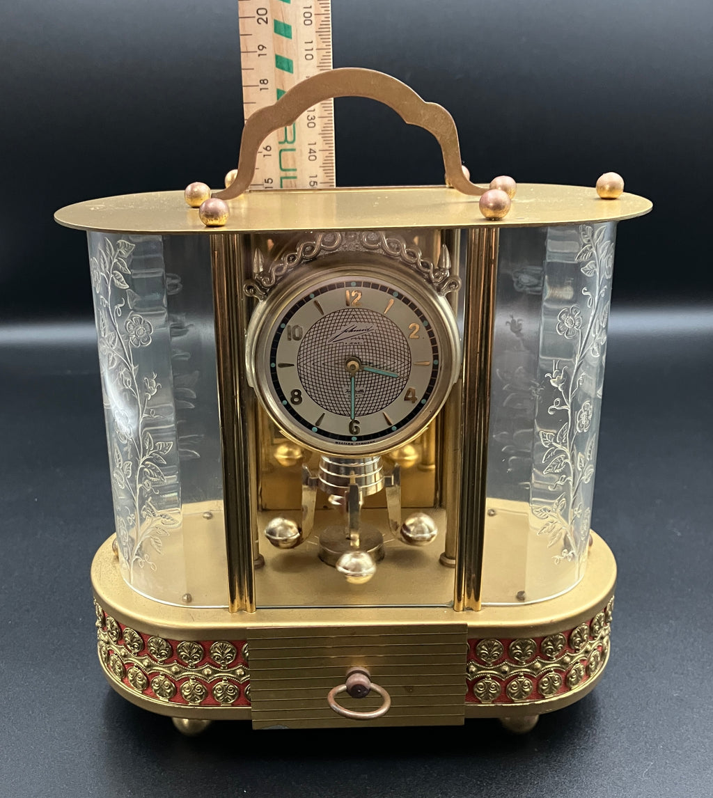 Vintage Anniversary Clock SCHMID 8 Day Clock 4 Jewel Pendulum West Germany