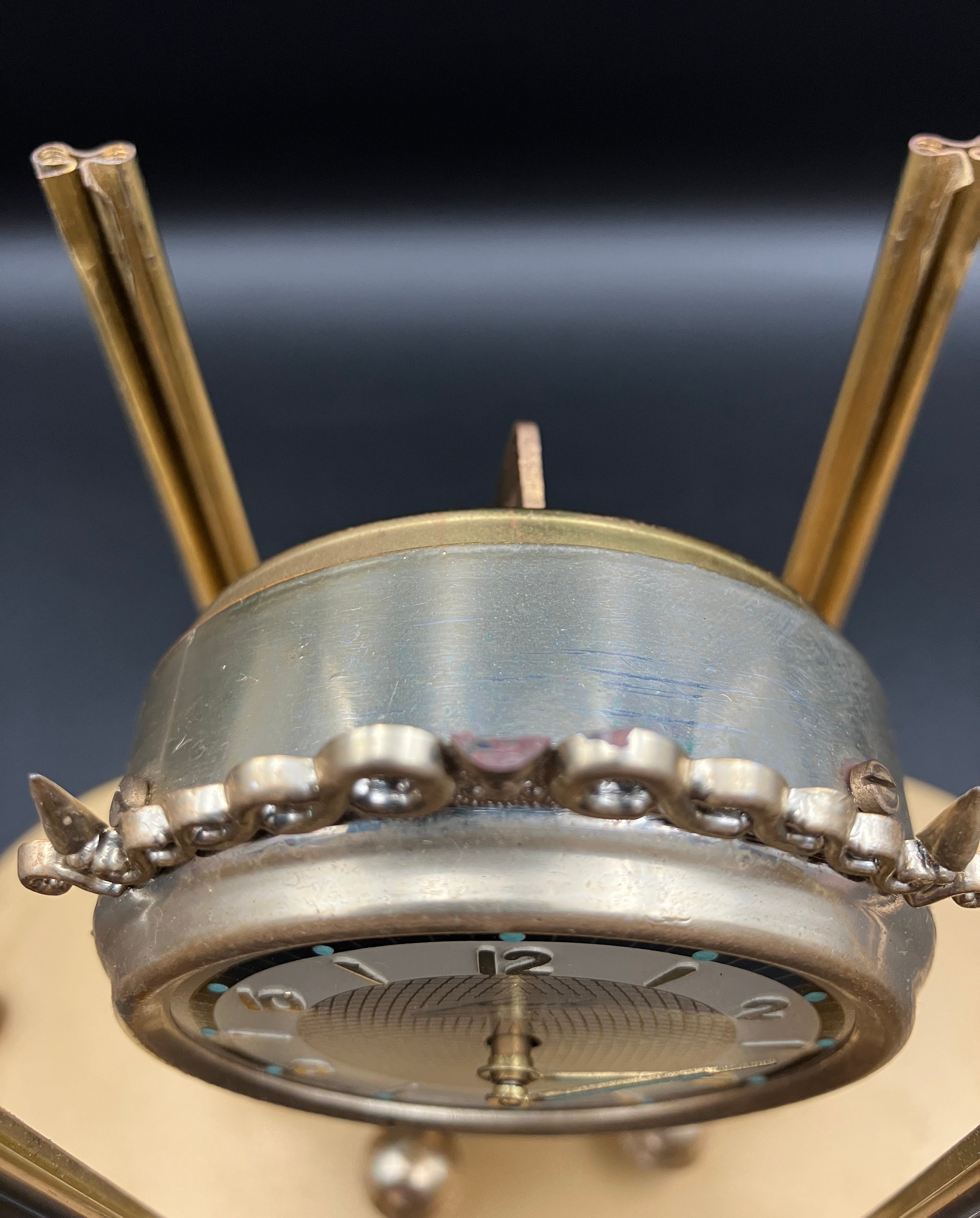 Vintage Anniversary Clock SCHMID 8 Day Clock 4 Jewel Pendulum West Germany