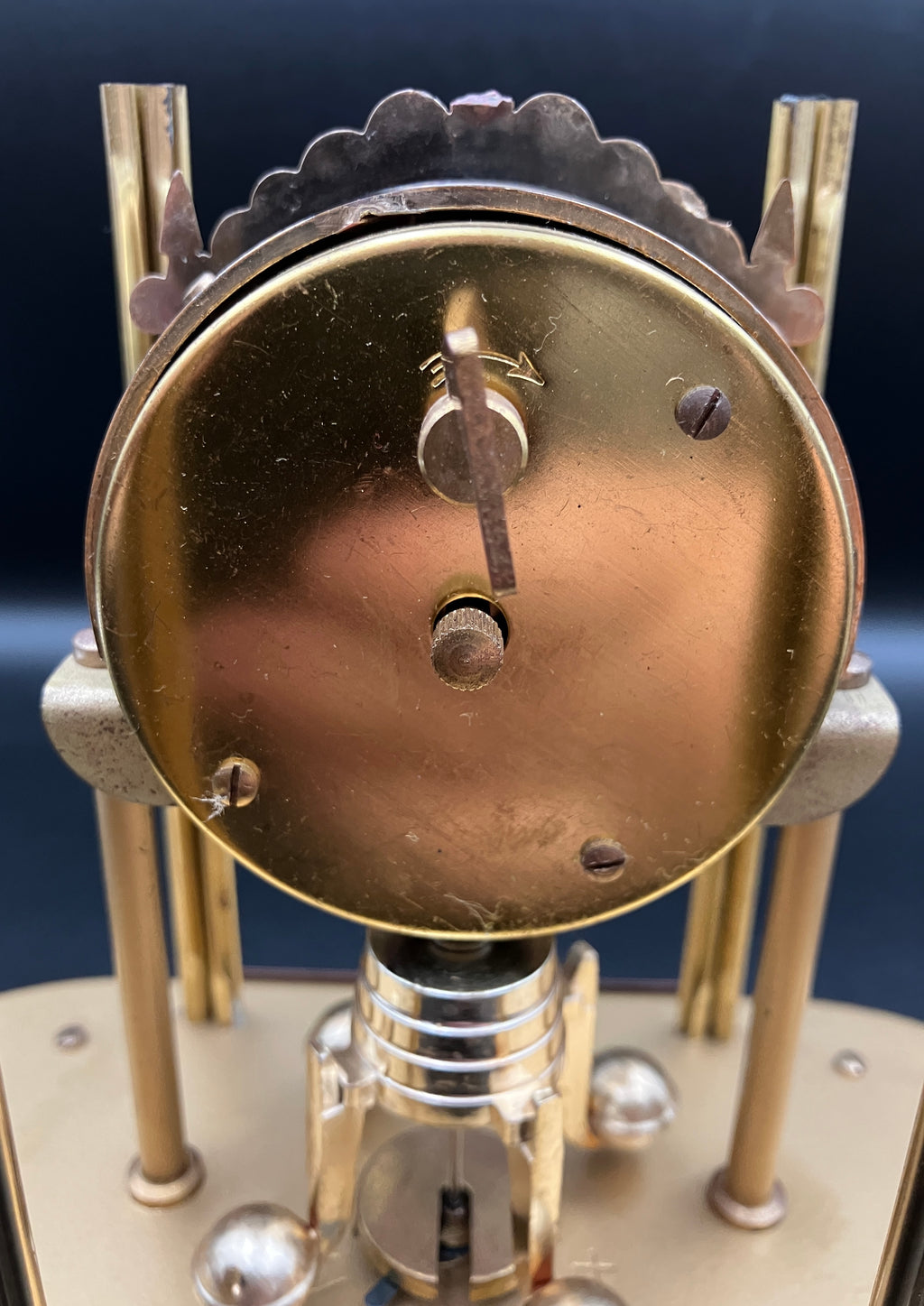 Vintage Anniversary Clock SCHMID 8 Day Clock 4 Jewel Pendulum West Germany