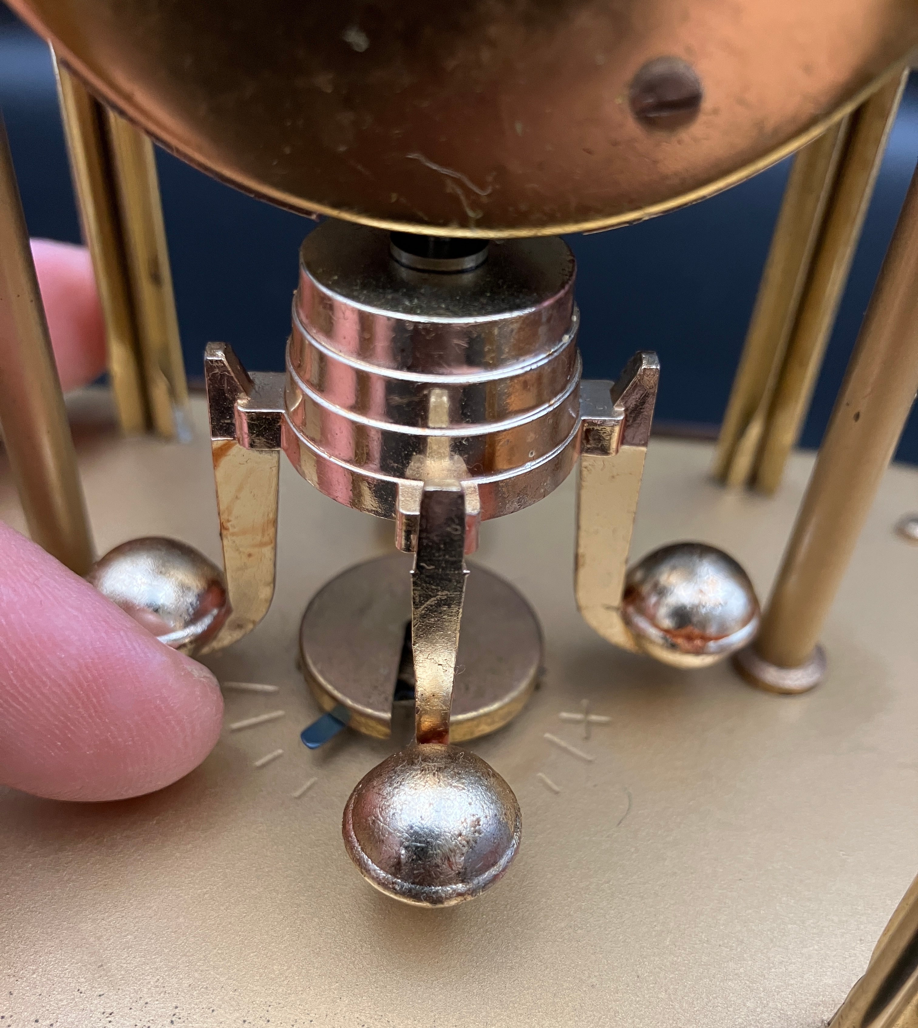 Vintage Anniversary Clock SCHMID 8 Day Clock 4 Jewel Pendulum West Germany