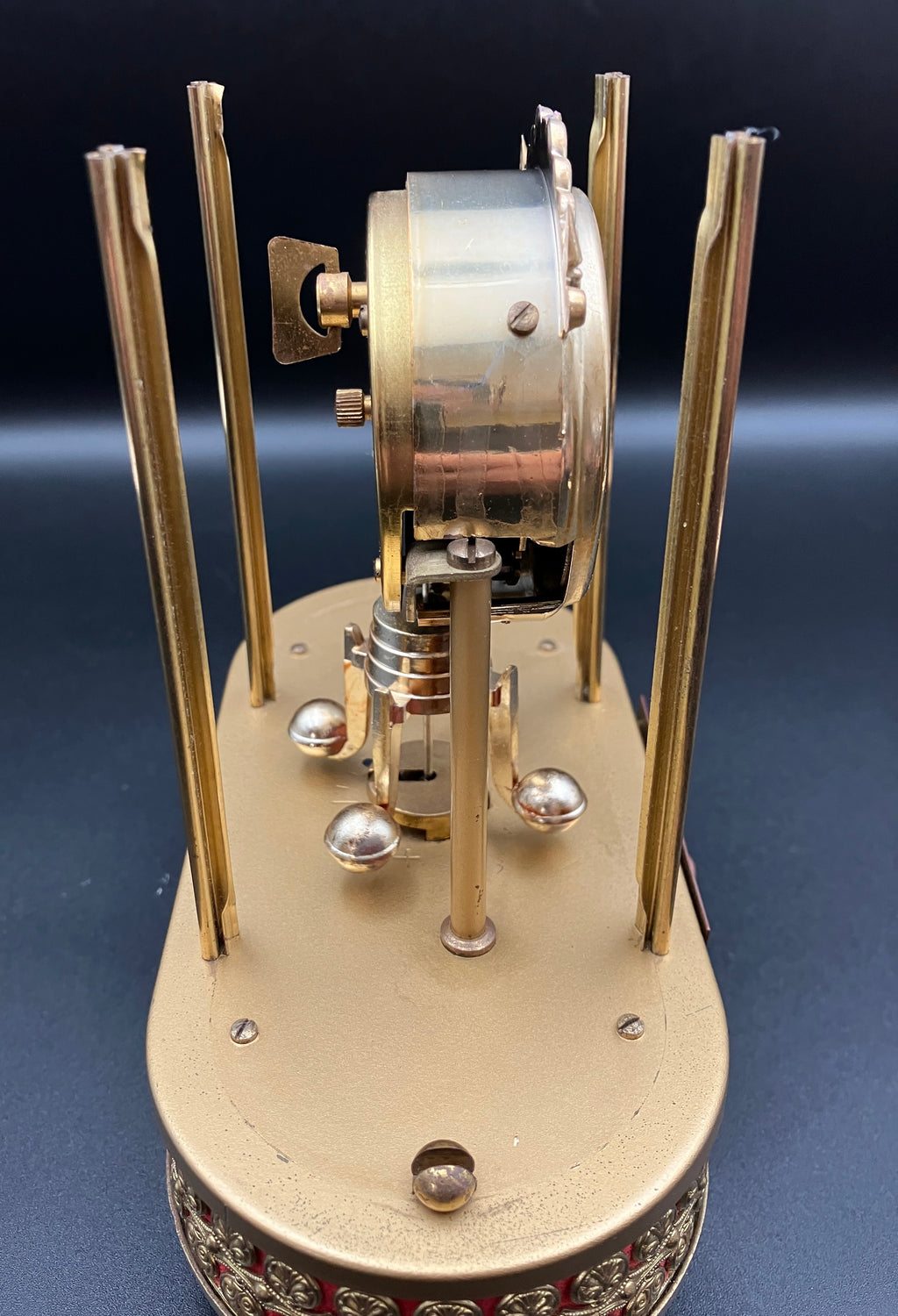 Vintage Anniversary Clock SCHMID 8 Day Clock 4 Jewel Pendulum West Germany