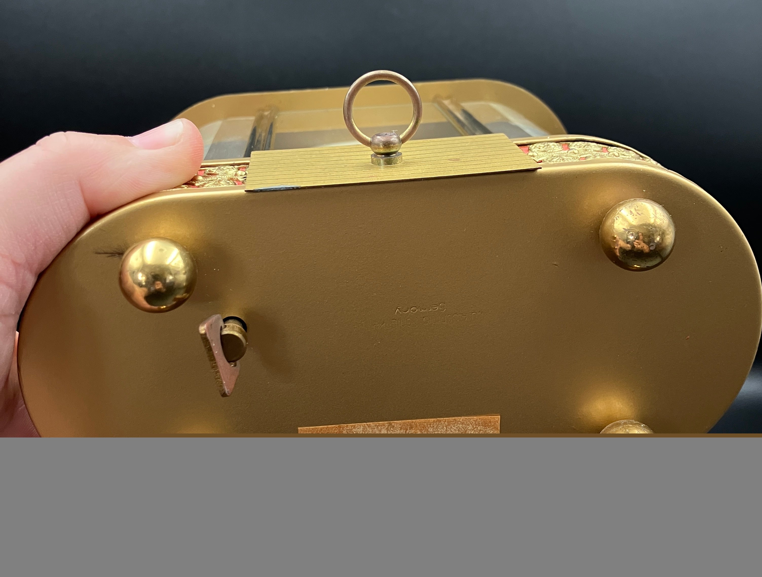 Vintage Anniversary Clock SCHMID 8 Day Clock 4 Jewel Pendulum West Germany