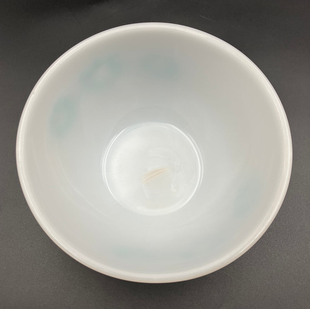 Vintage Pyrex Flannel Flower Nesting Bowl 8” Turquoise