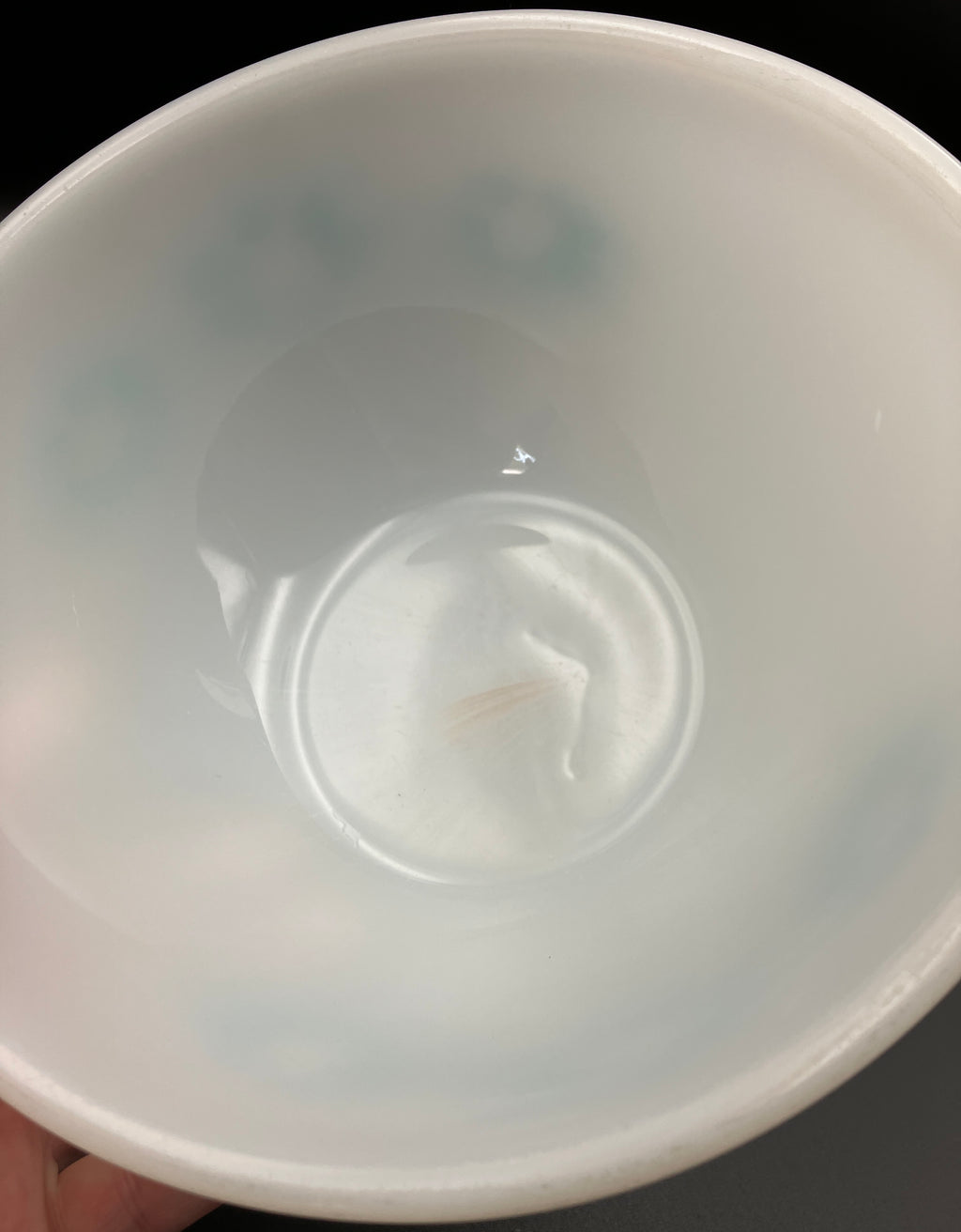 Vintage Pyrex Flannel Flower Nesting Bowl 8” Turquoise