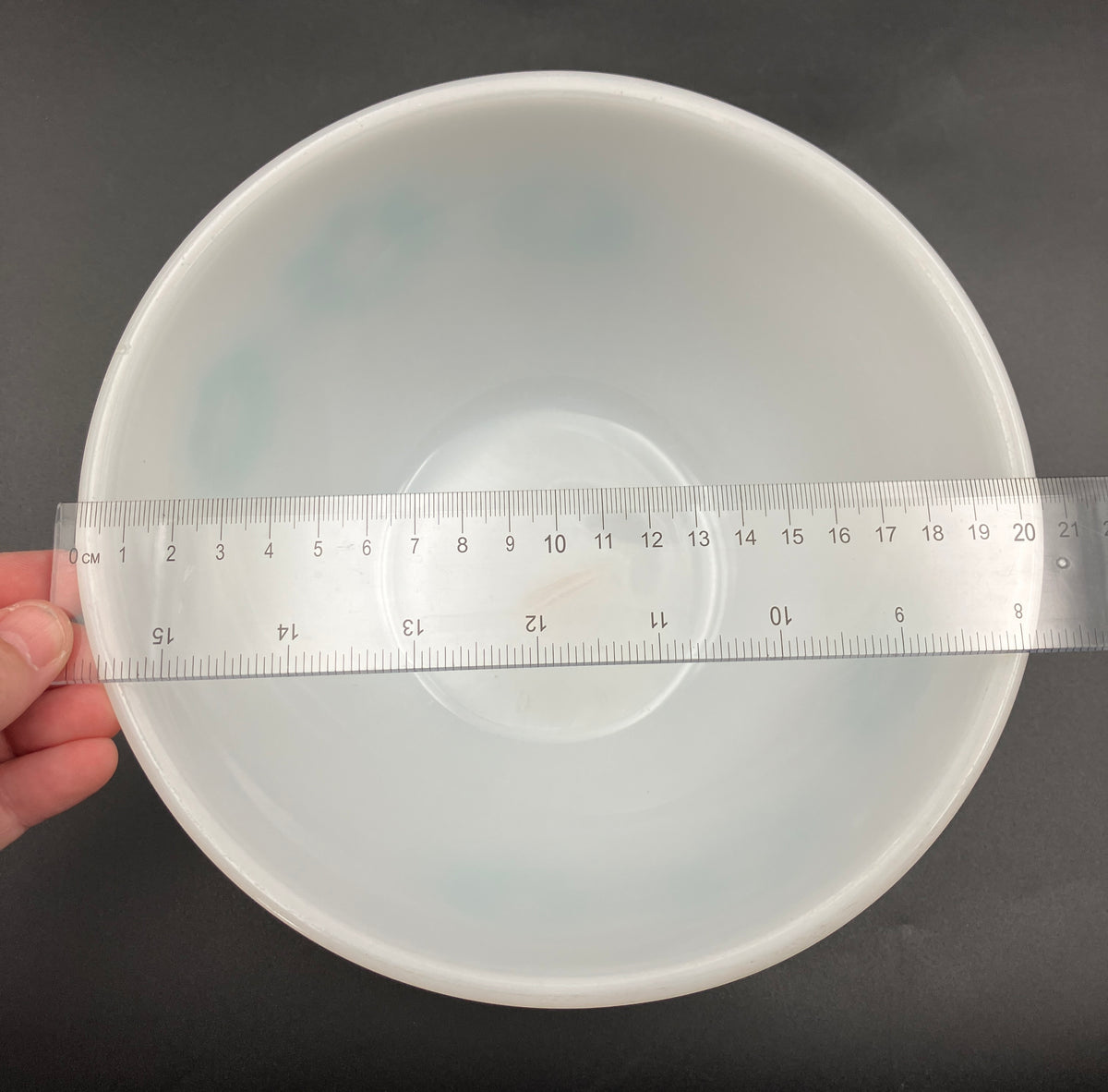 Vintage Pyrex Flannel Flower Nesting Bowl 8” Turquoise