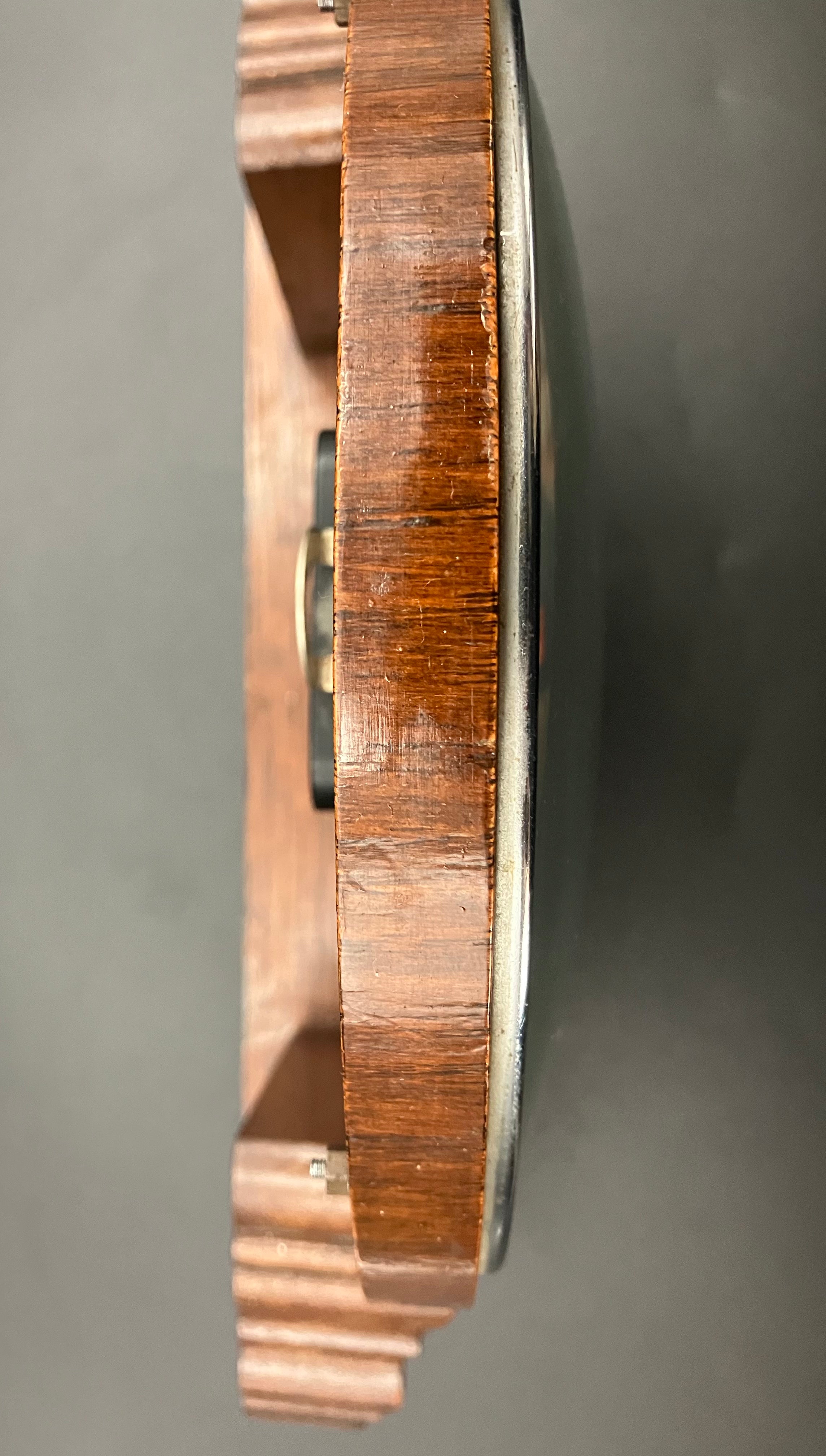 Vintage Metamec Mantel Clock Convex Glass Wooden Desk Mantle 29cm Refurbished