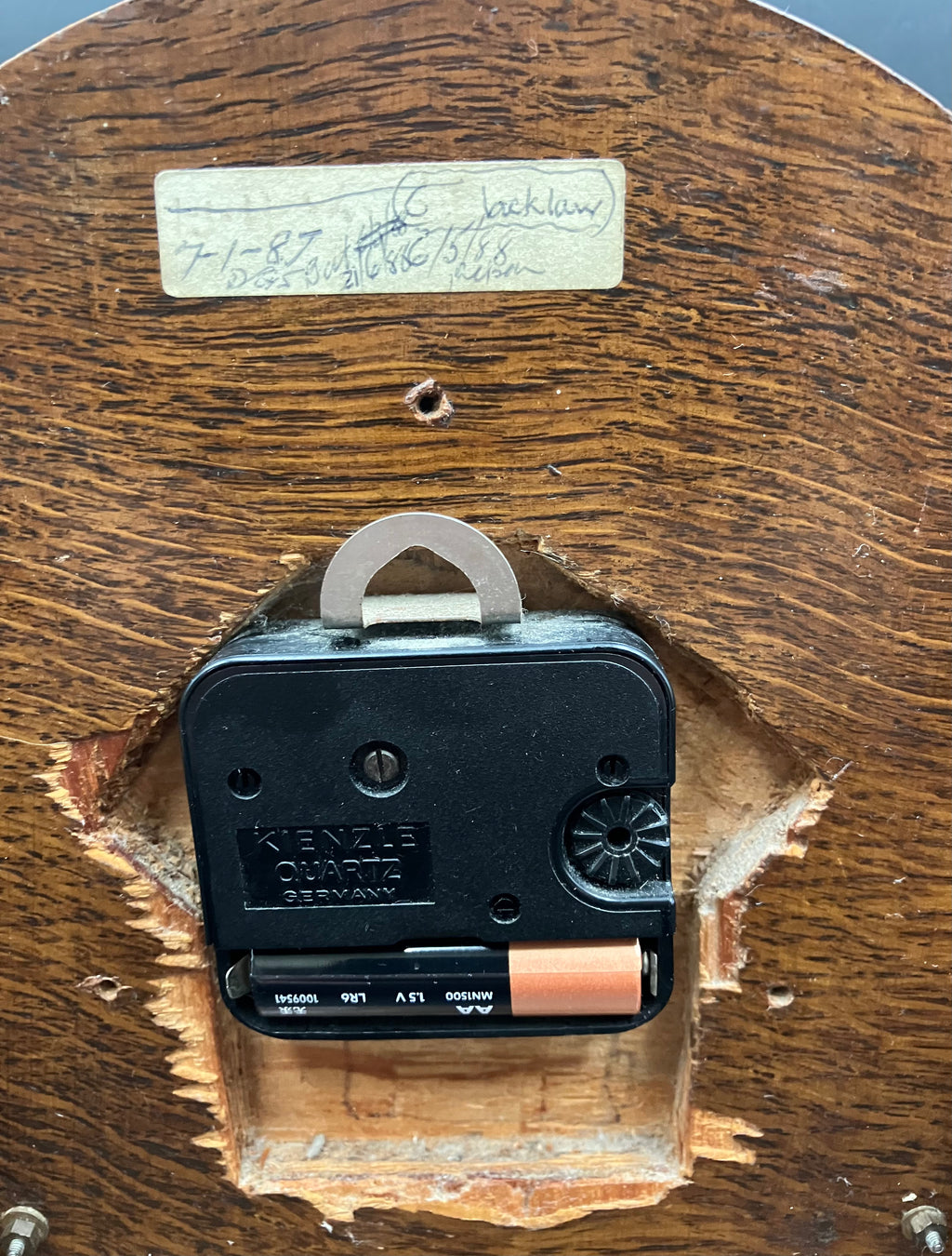 Vintage Metamec Mantel Clock Convex Glass Wooden Desk Mantle 29cm Refurbished