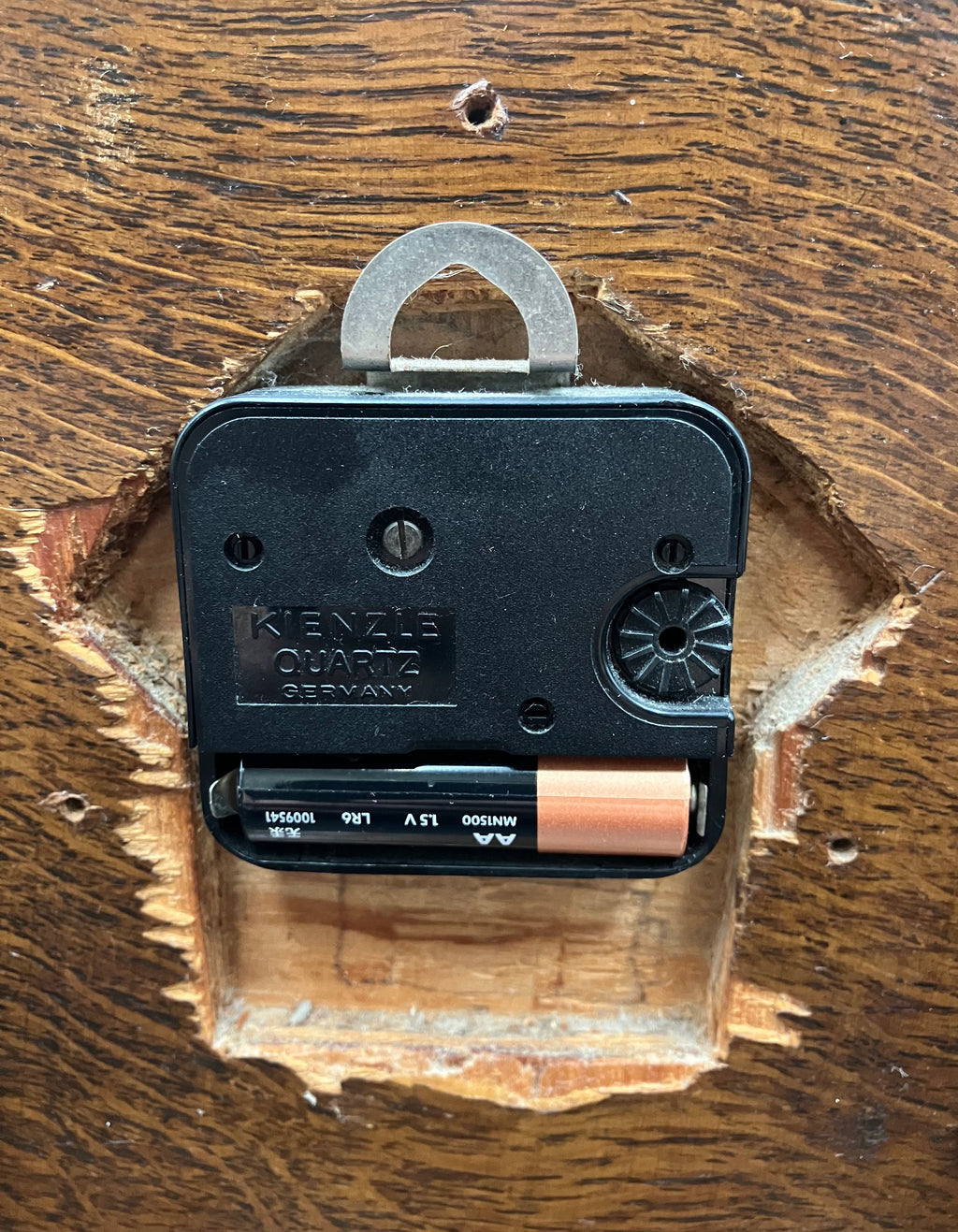 Vintage Metamec Mantel Clock Convex Glass Wooden Desk Mantle 29cm Refurbished