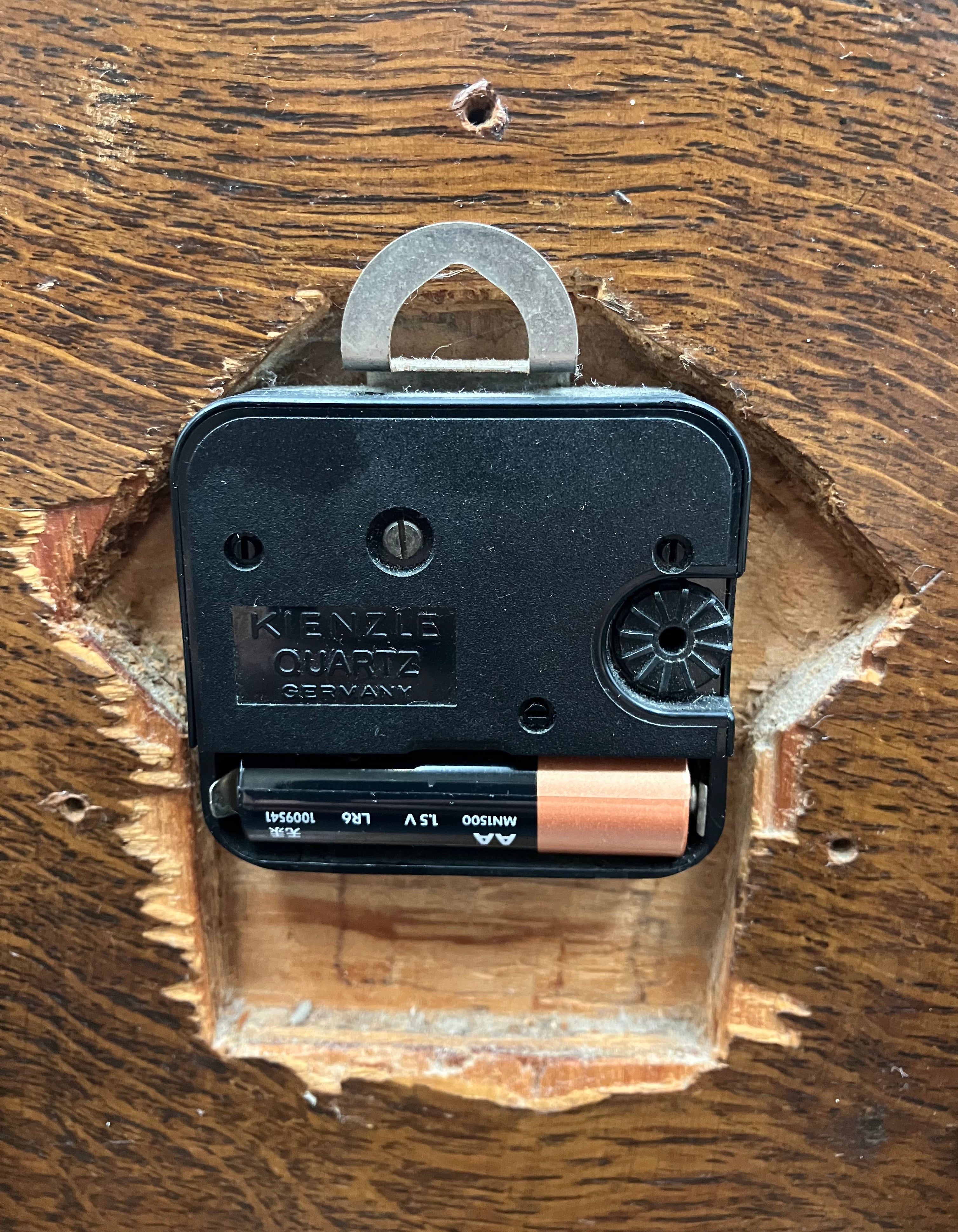 Vintage Metamec Mantel Clock Convex Glass Wooden Desk Mantle 29cm Refurbished