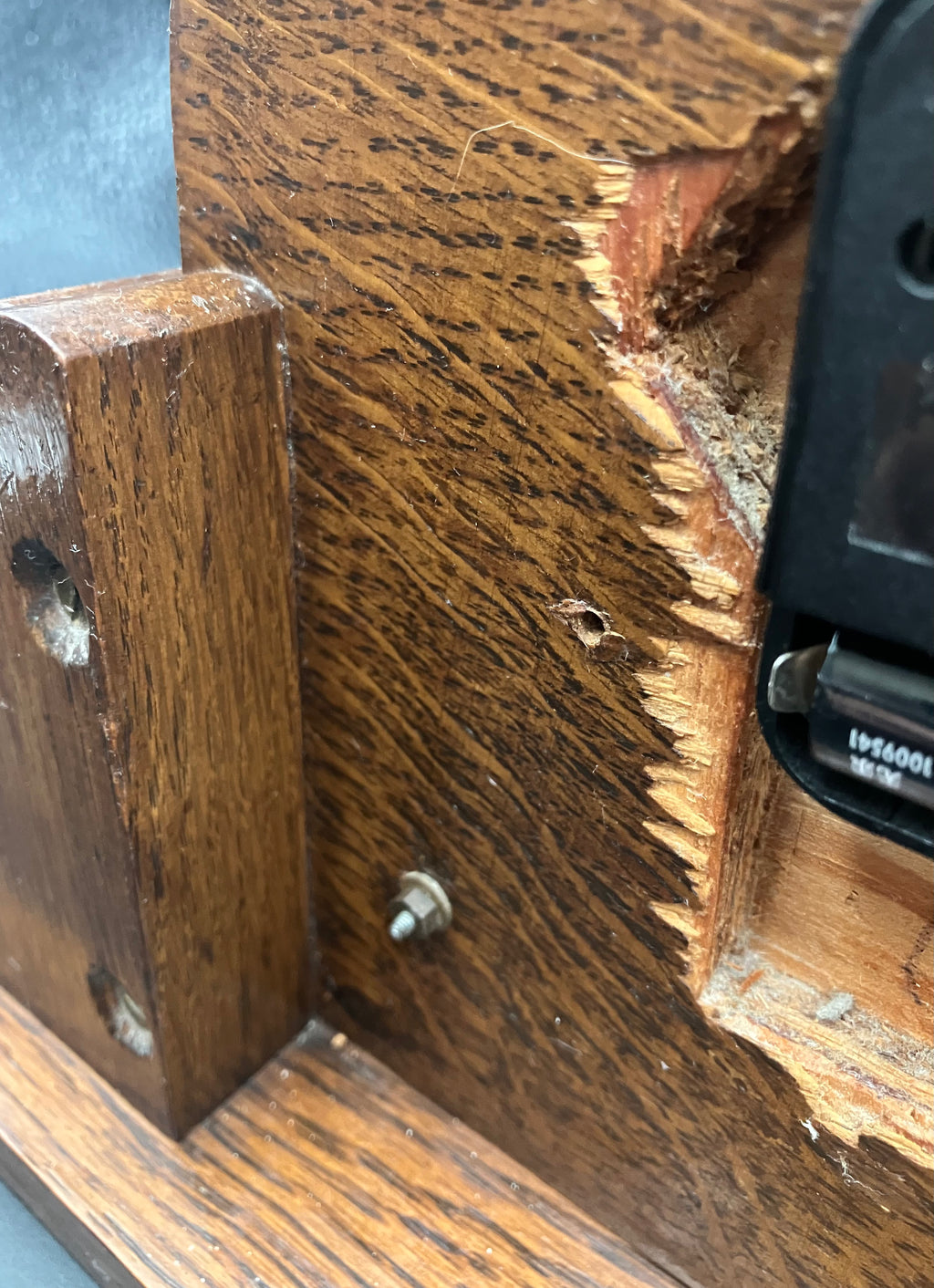 Vintage Metamec Mantel Clock Convex Glass Wooden Desk Mantle 29cm Refurbished