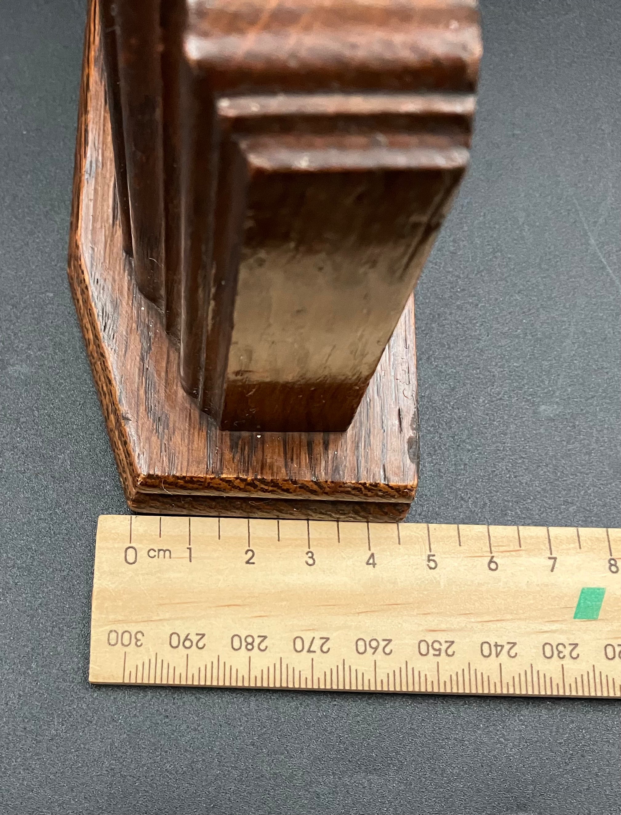 Vintage Metamec Mantel Clock Convex Glass Wooden Desk Mantle 29cm Refurbished