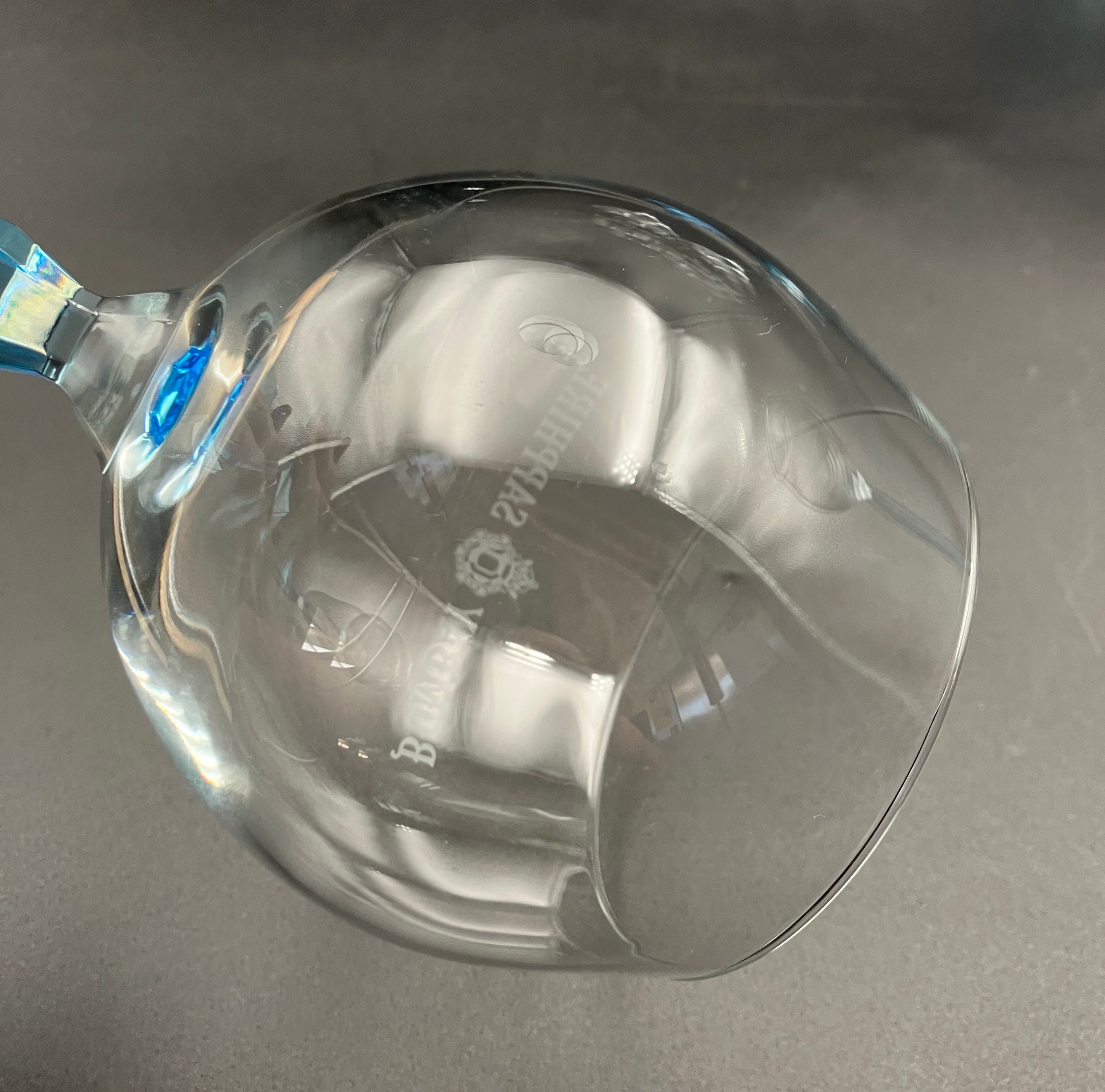 Bombay Gin Sapphire Glasses Balloon Blue stem & base Set Of 4