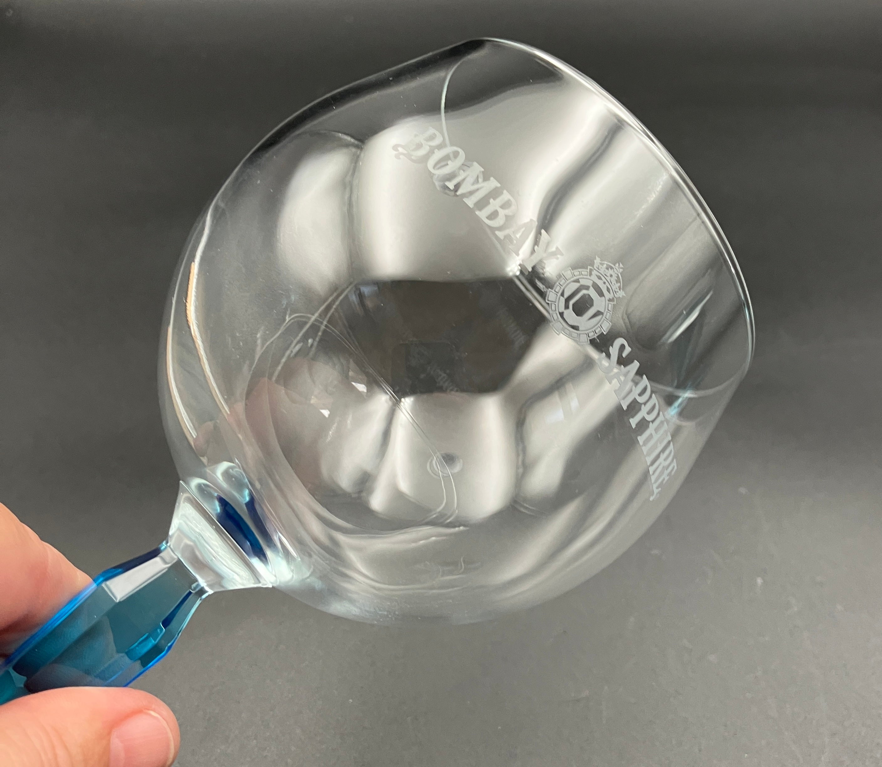 Bombay Gin Sapphire Glasses Balloon Blue stem & base Set Of 4