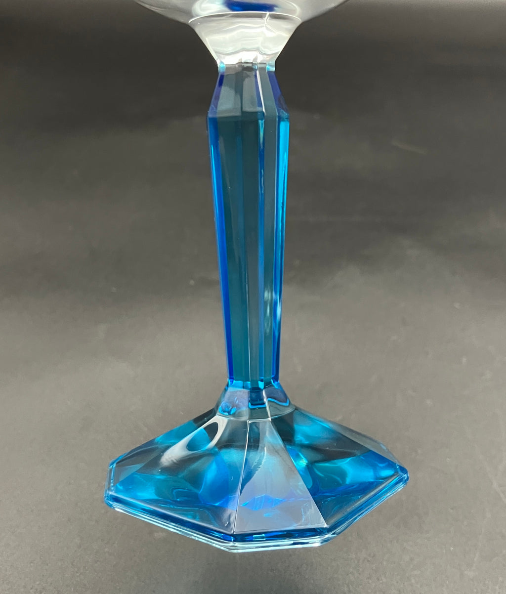 Bombay Gin Sapphire Glasses Balloon Blue stem & base Set Of 4