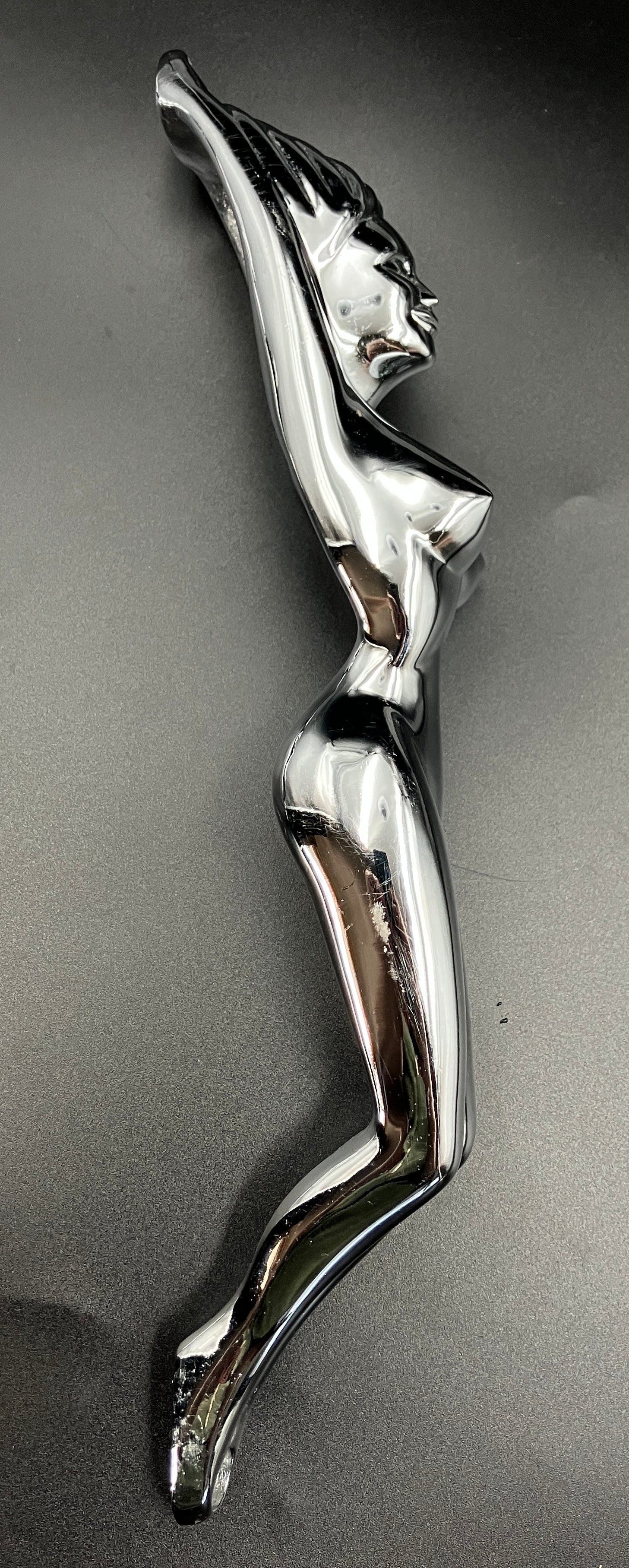 Chrome Nude Lady Door Grab Pull Handle Tractor / Truck - Pair Of Handles