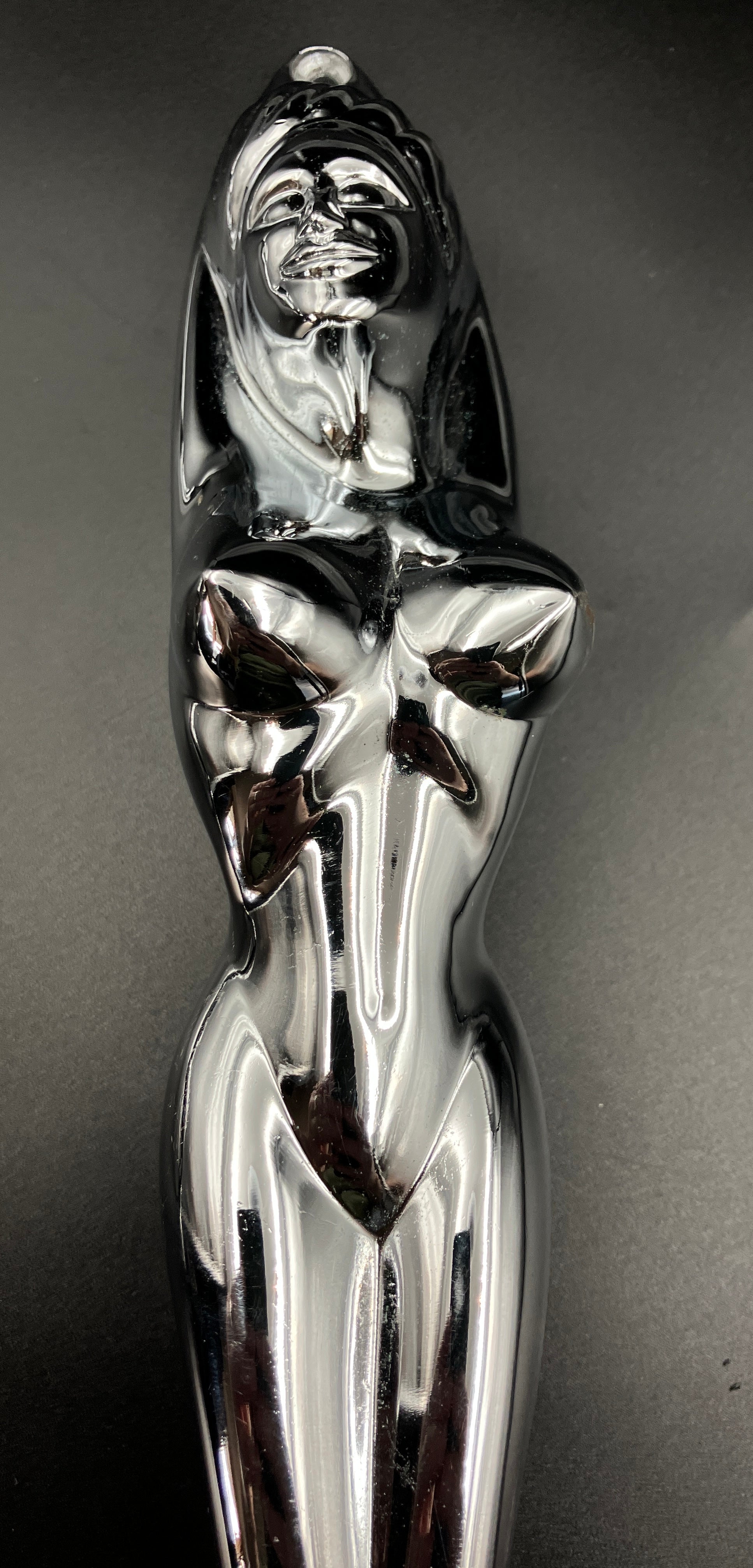 Chrome Nude Lady Door Grab Pull Handle Tractor / Truck - Pair Of Handles