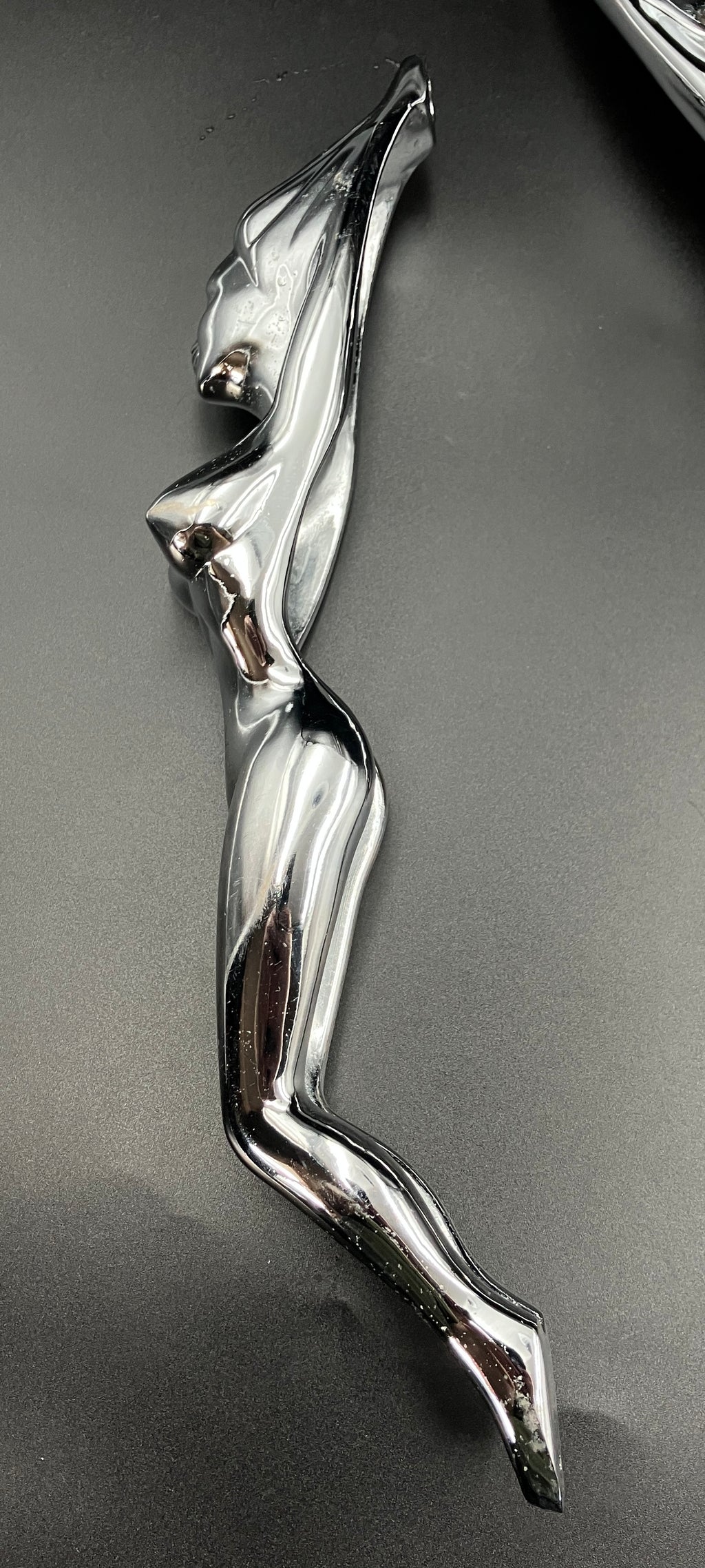 Chrome Nude Lady Door Grab Pull Handle Tractor / Truck - Pair Of Handles
