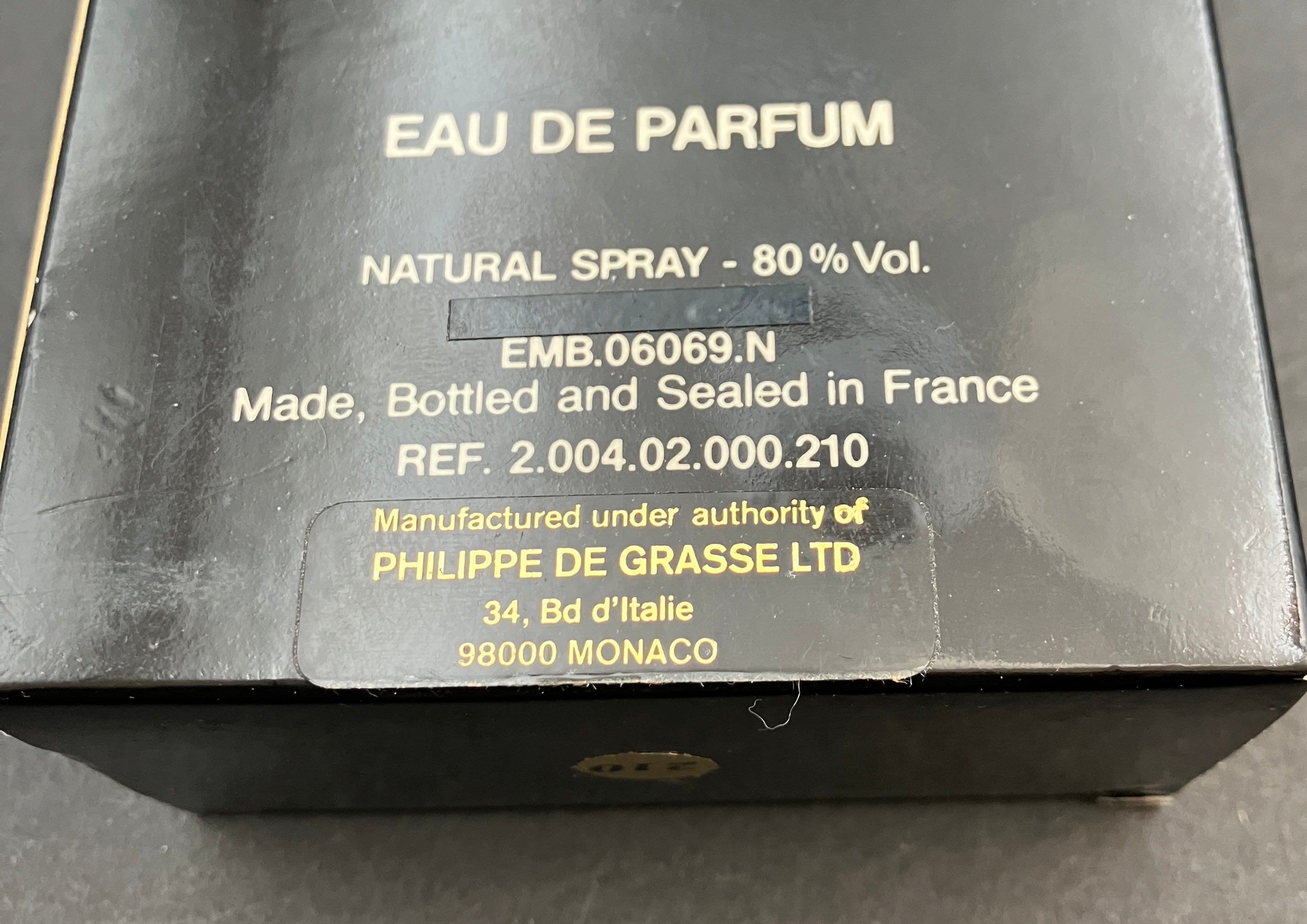 Philippe De Grasse Eau De Parfum Spray Monaco Cristal 3.3 OZ 100ml With Box
