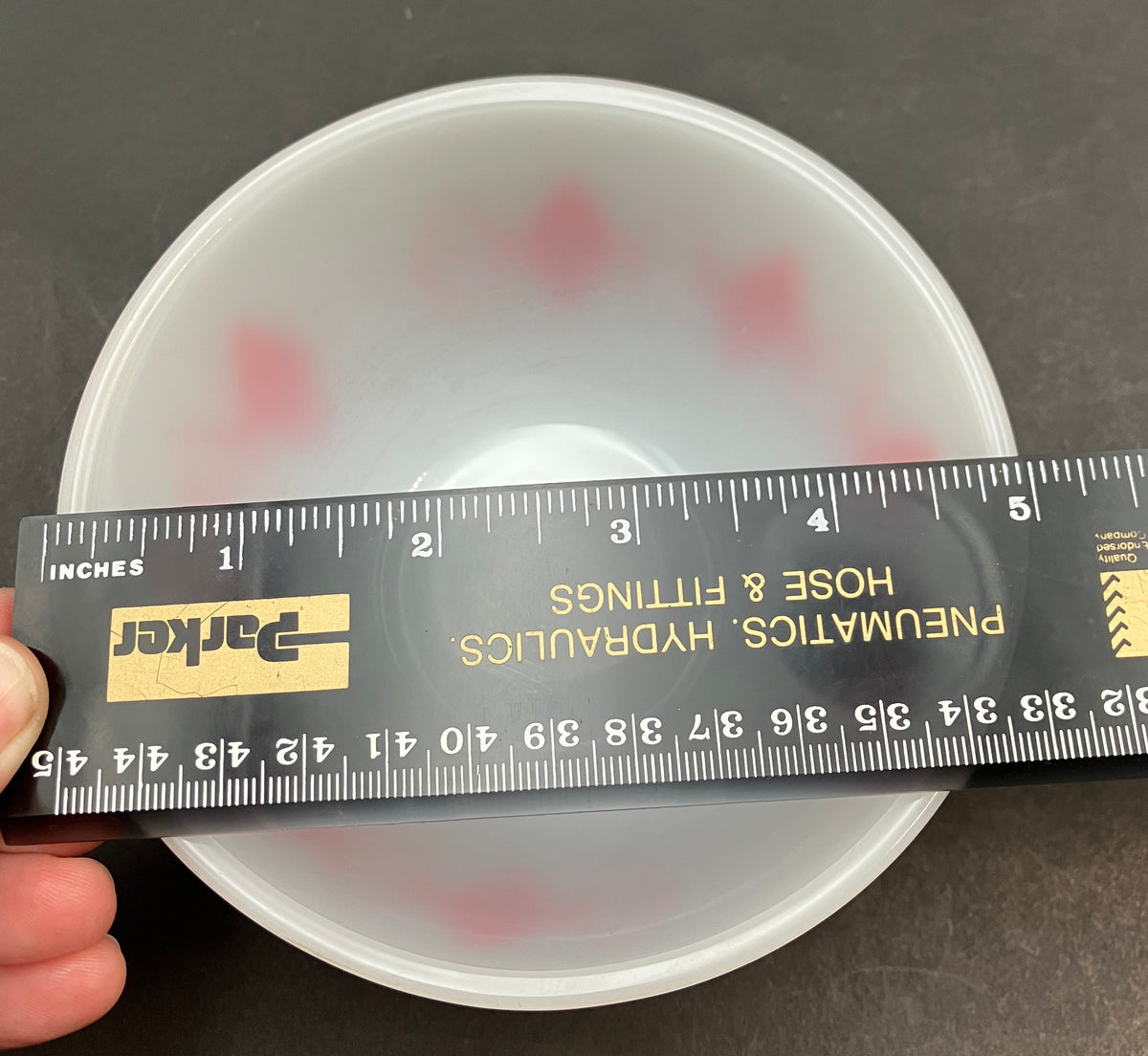 Vintage Pyrex Dotted Diamonds Red 5” Nesting Bowl Only Agree Pyrex