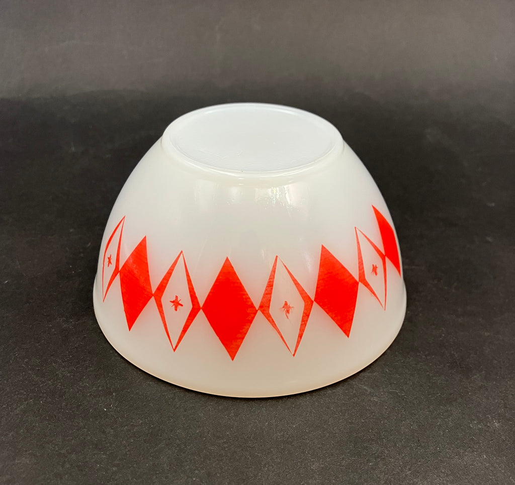 Vintage Pyrex Dotted Diamonds Red 5” Nesting Bowl Only Agree Pyrex