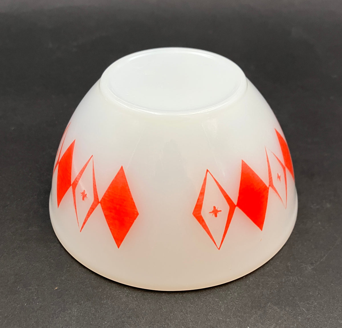 Vintage Pyrex Dotted Diamonds Red 5” Nesting Bowl Only Agree Pyrex
