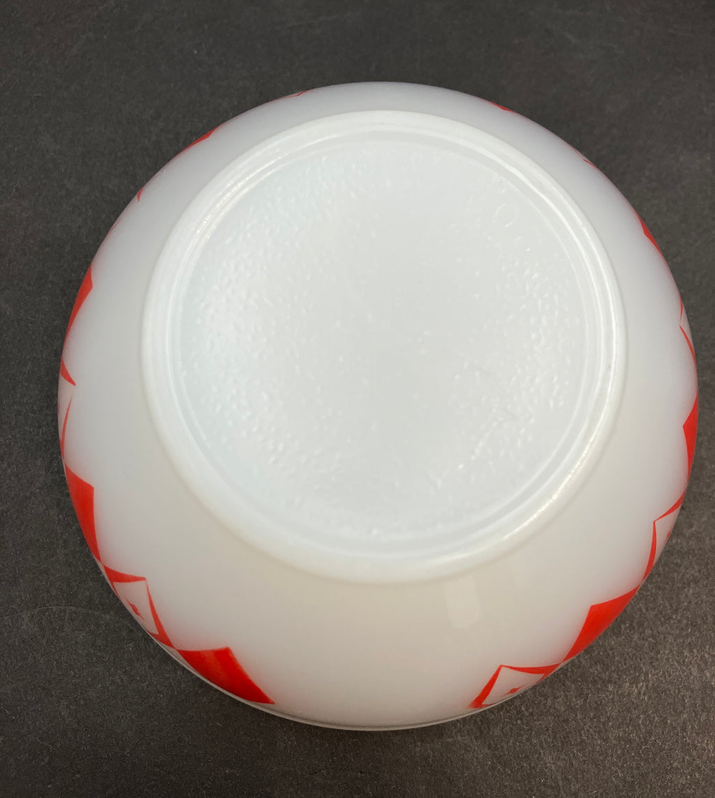 Vintage Pyrex Dotted Diamonds Red 5” Nesting Bowl Only Agree Pyrex