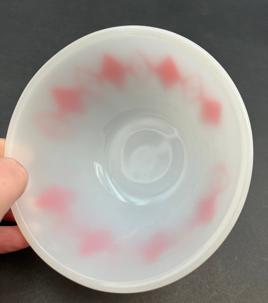 Vintage Pyrex Dotted Diamonds Red 5” Nesting Bowl Only Agree Pyrex