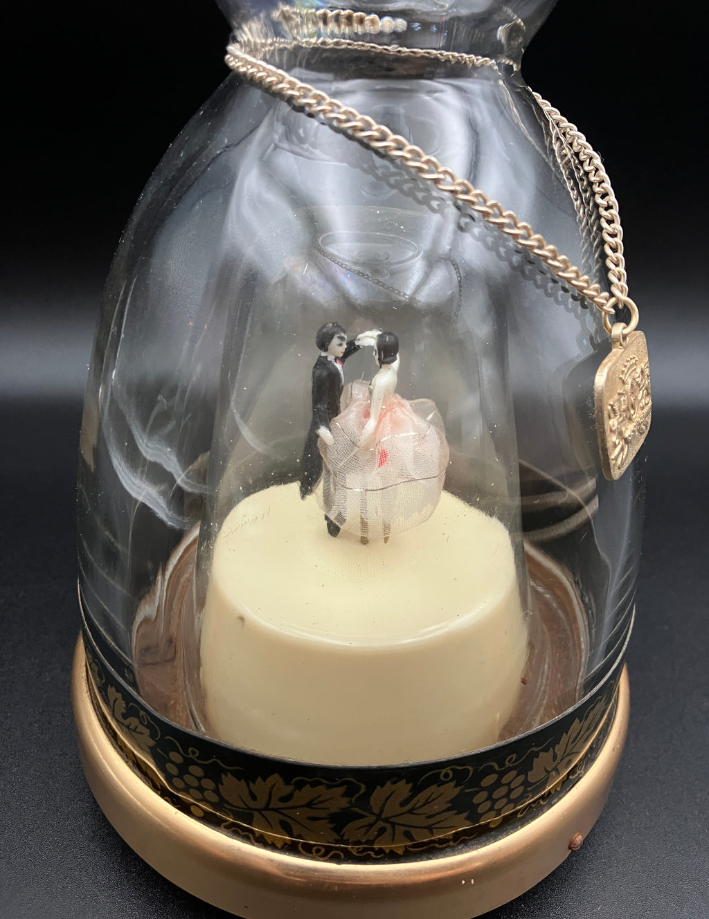 Vintage Prince Musical Bottle Decanter with Dancing Couple