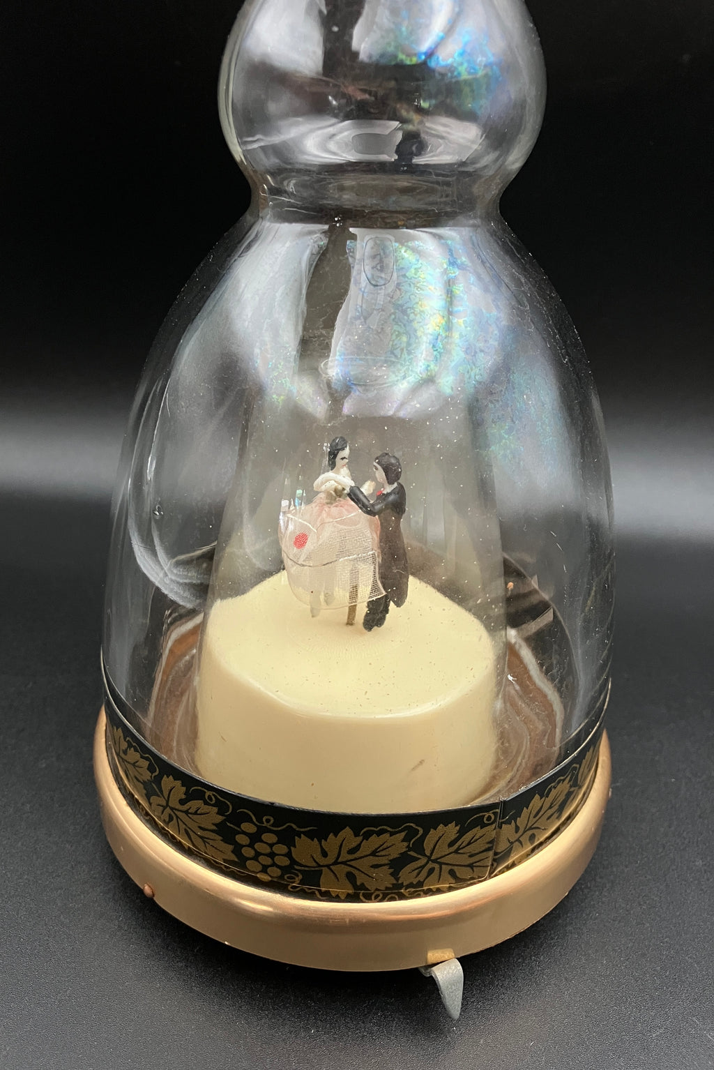 Vintage Prince Musical Bottle Decanter with Dancing Couple