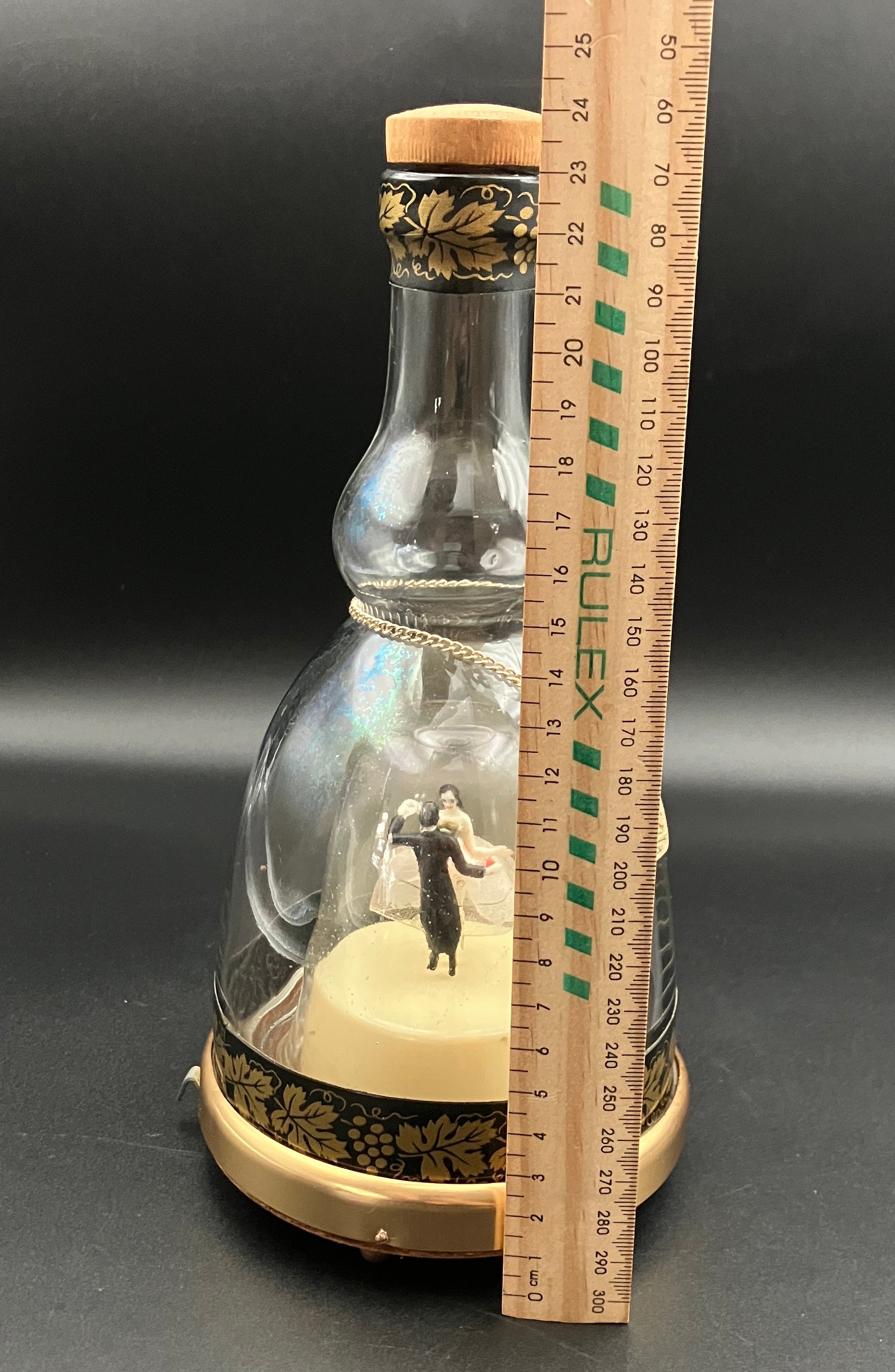 Vintage Prince Musical Bottle Decanter with Dancing Couple