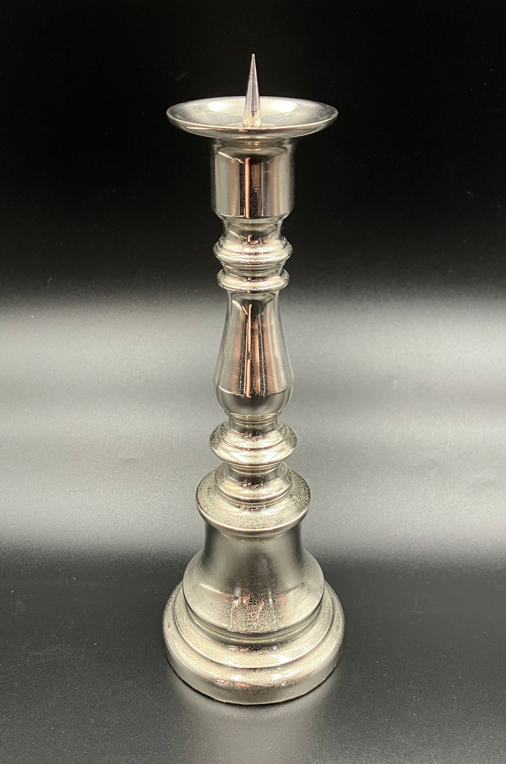 Vintage Silver Plated Candlestick With Spike Solid Candlestick Weighs 560g