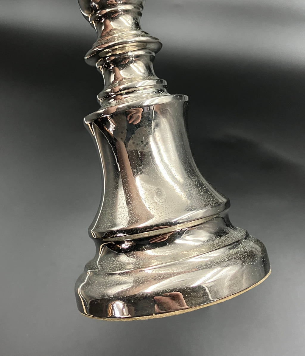 Vintage Silver Plated Candlestick With Spike Solid Candlestick Weighs 560g