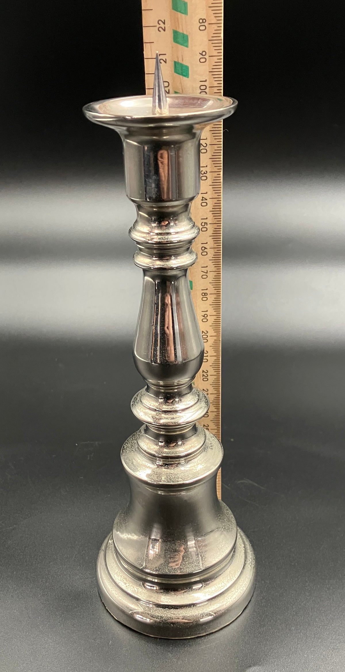 Vintage Silver Plated Candlestick With Spike Solid Candlestick Weighs 560g