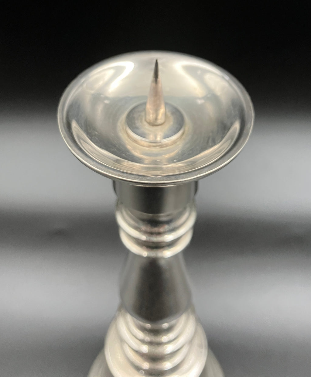 Vintage Silver Plated Candlestick With Spike Solid Candlestick Weighs 560g