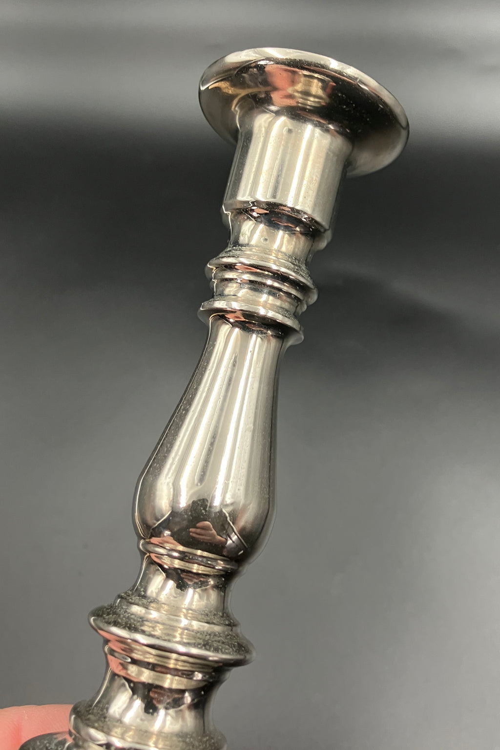 Vintage Silver Plated Candlestick With Spike Solid Candlestick Weighs 560g
