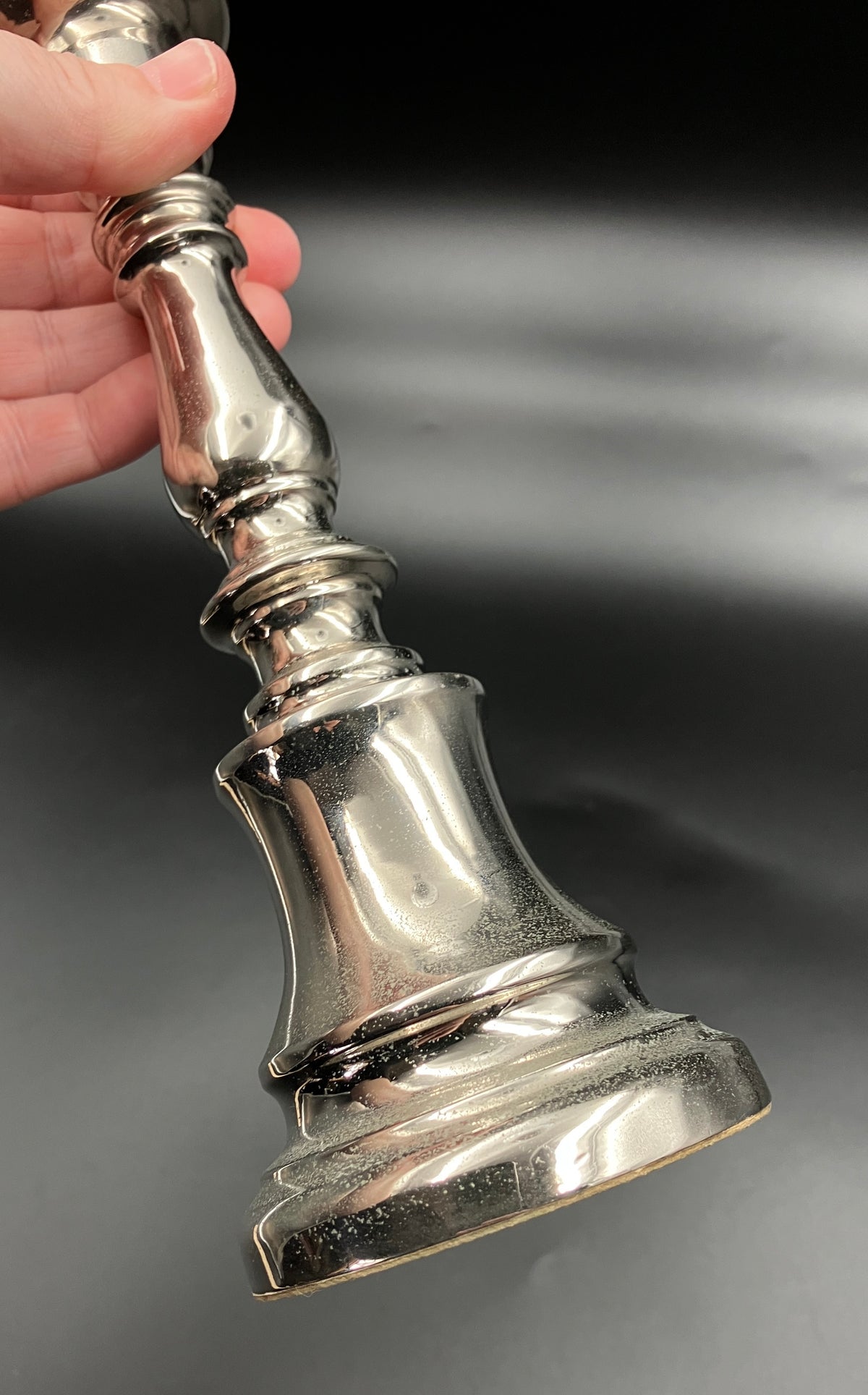 Vintage Silver Plated Candlestick With Spike Solid Candlestick Weighs 560g