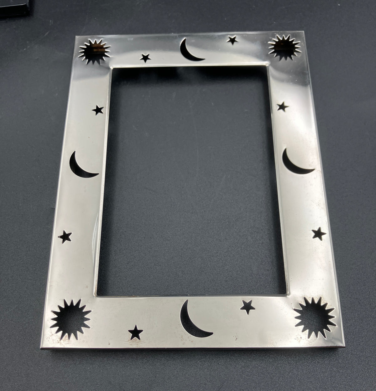Vintage Sun and Moon Frame Celestial 90’s Silver Plated Frame