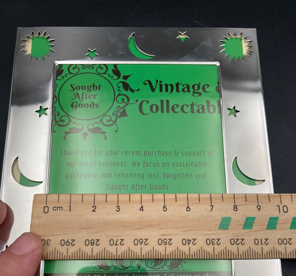 Vintage Sun and Moon Frame Celestial 90’s Silver Plated Frame