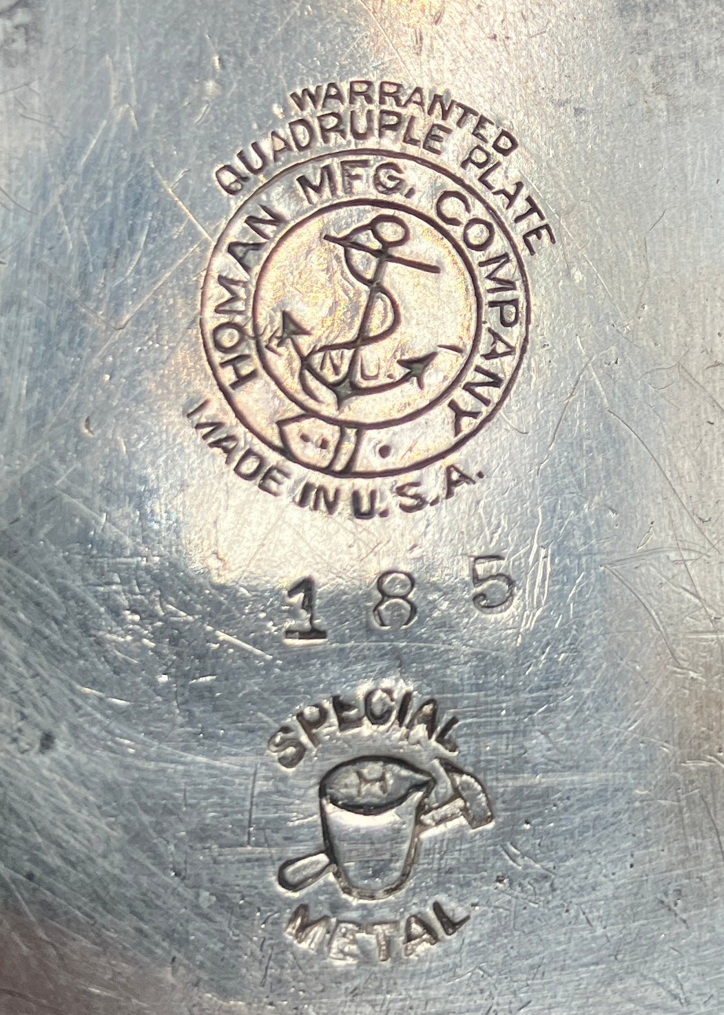 Antique Silver Plated Box “Here’s Your” Repousse Homan MFG Company Made USA