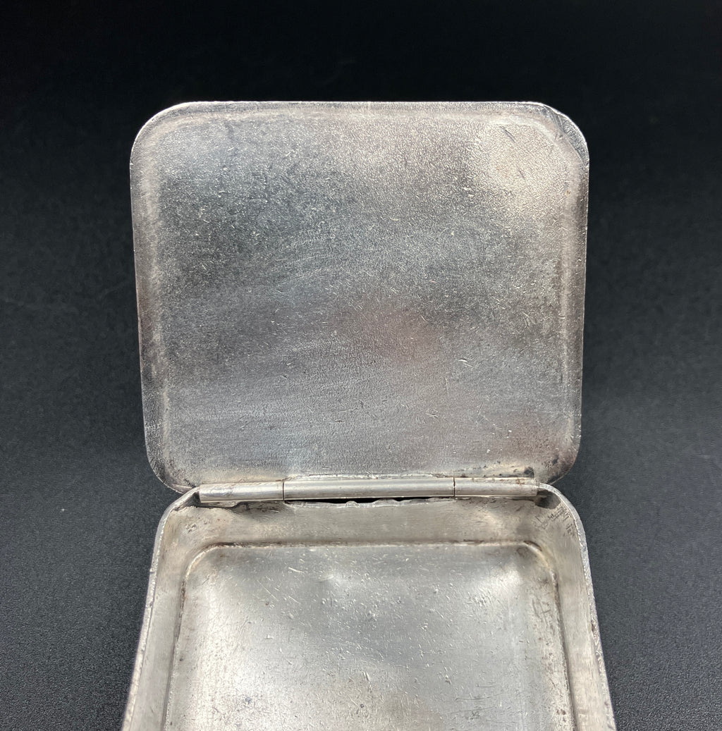 Antique Silver Plated Box “Here’s Your” Repousse Homan MFG Company Made USA