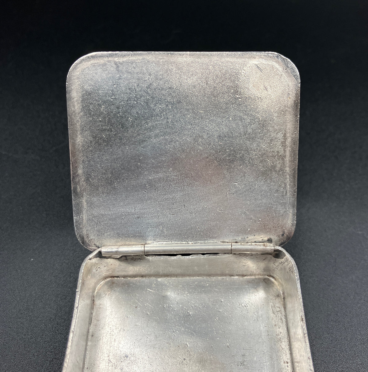 Antique Silver Plated Box “Here’s Your” Repousse Homan MFG Company Made USA