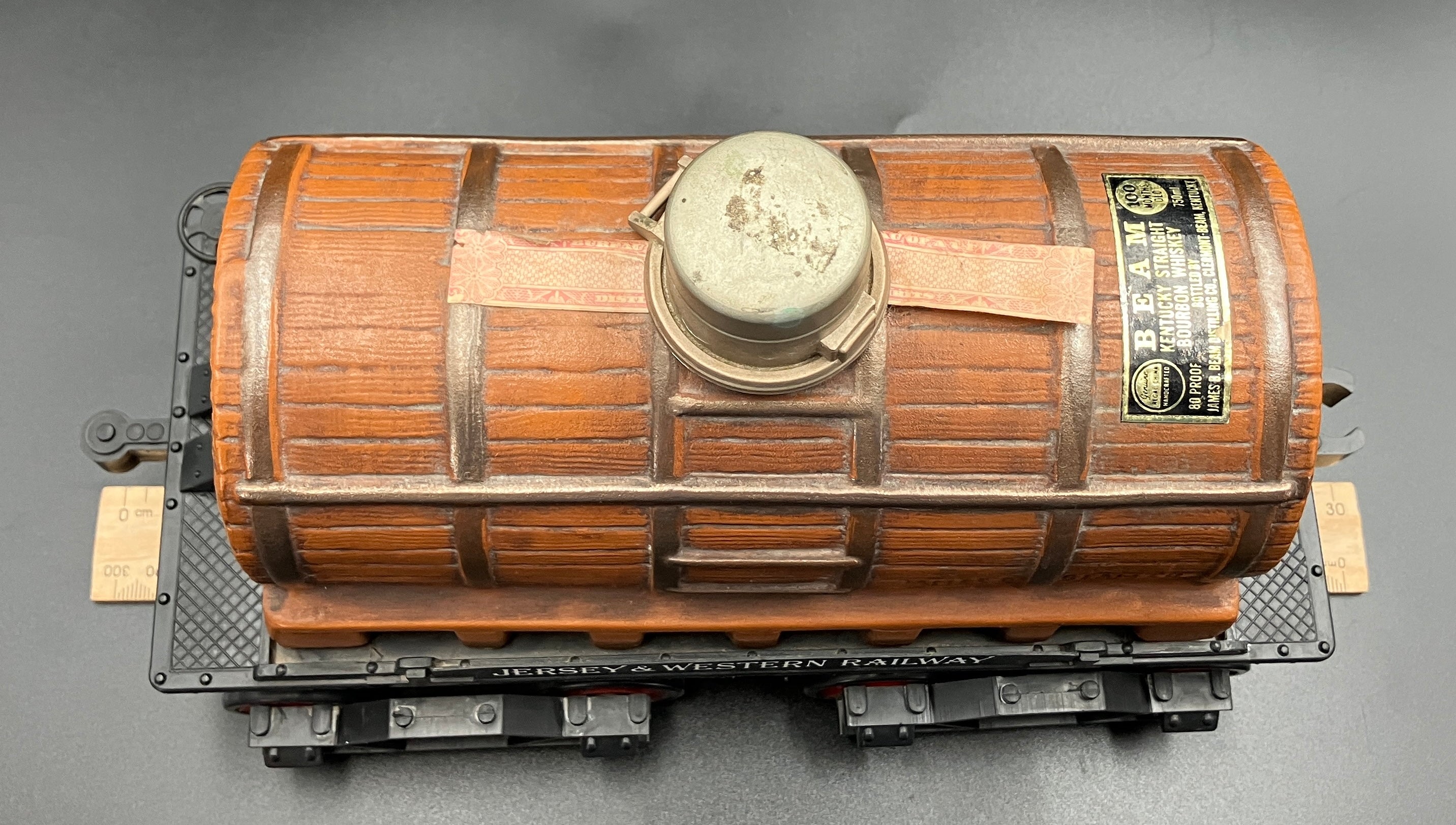 Vintage Jim Beam Decanter Jersey & Western Railway Regal China 1983
