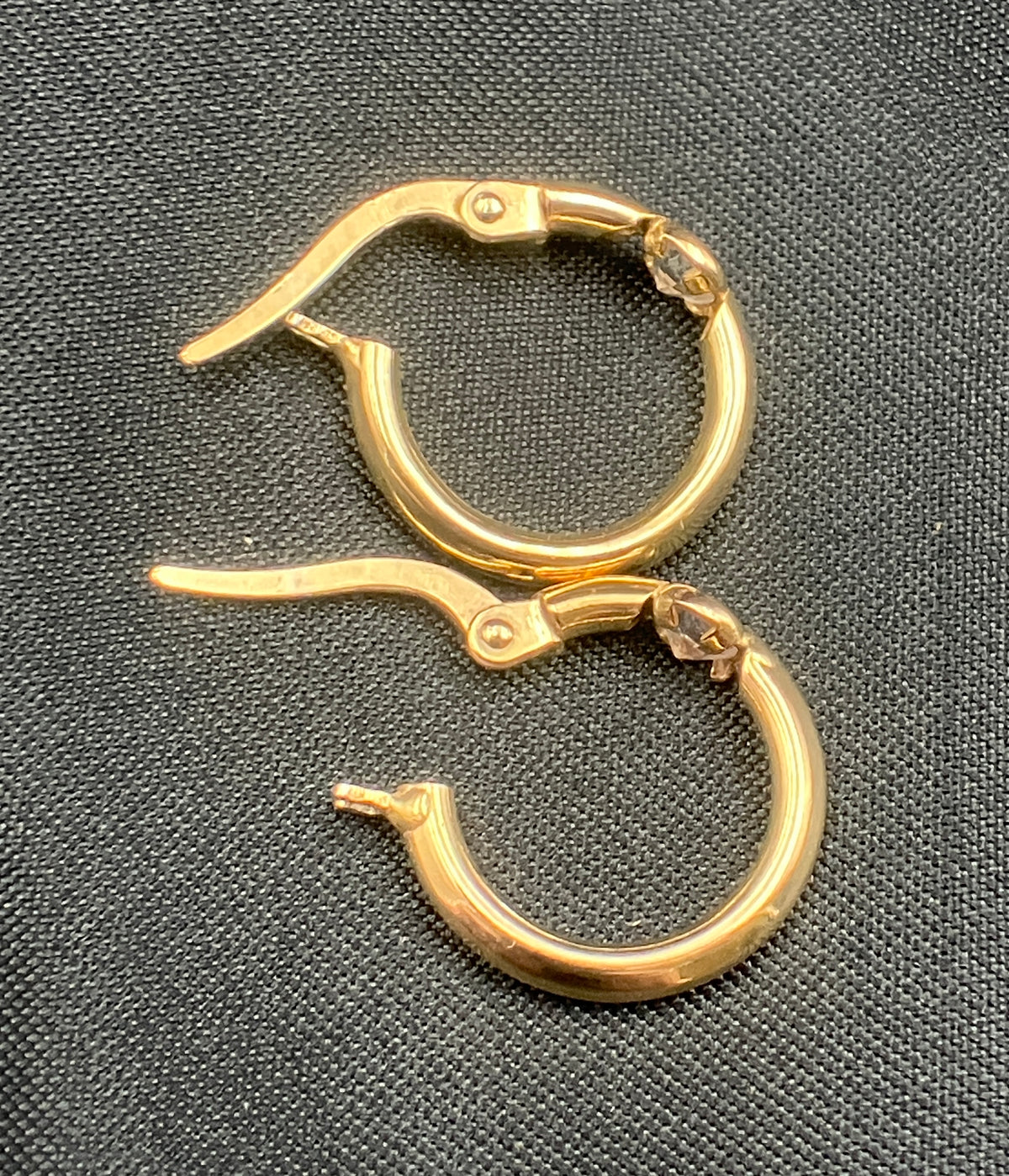 Vintage 9ct Gold Cubic Zirconia Earrings Hallmarked 375 Italy