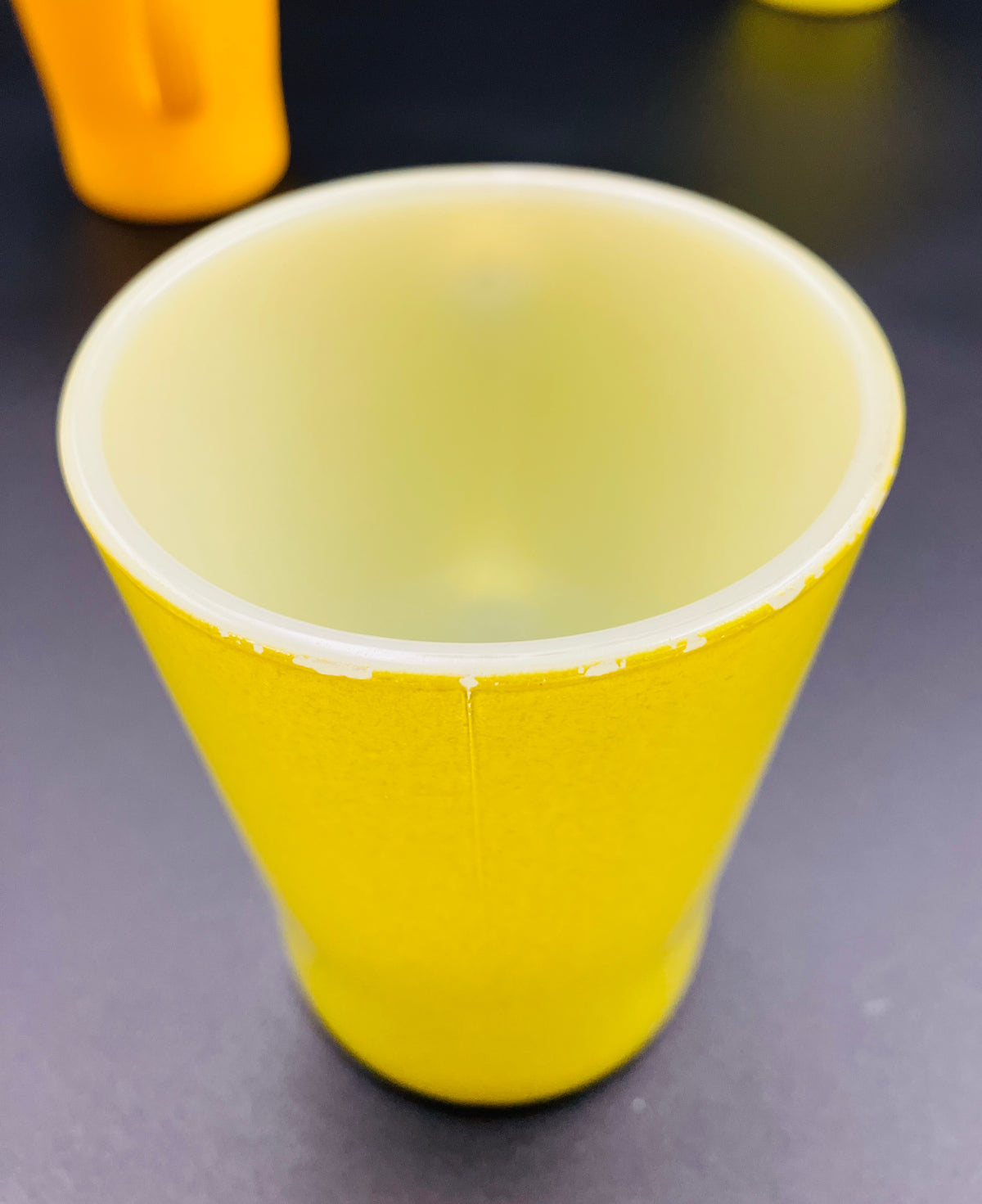 Vintage Pyrex Mugs Crown Mug Set Of 3 Solid Lime And Yellow Mugs