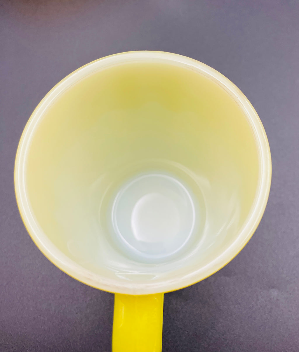 Vintage Pyrex Mugs Crown Mug Set Of 3 Solid Lime And Yellow Mugs