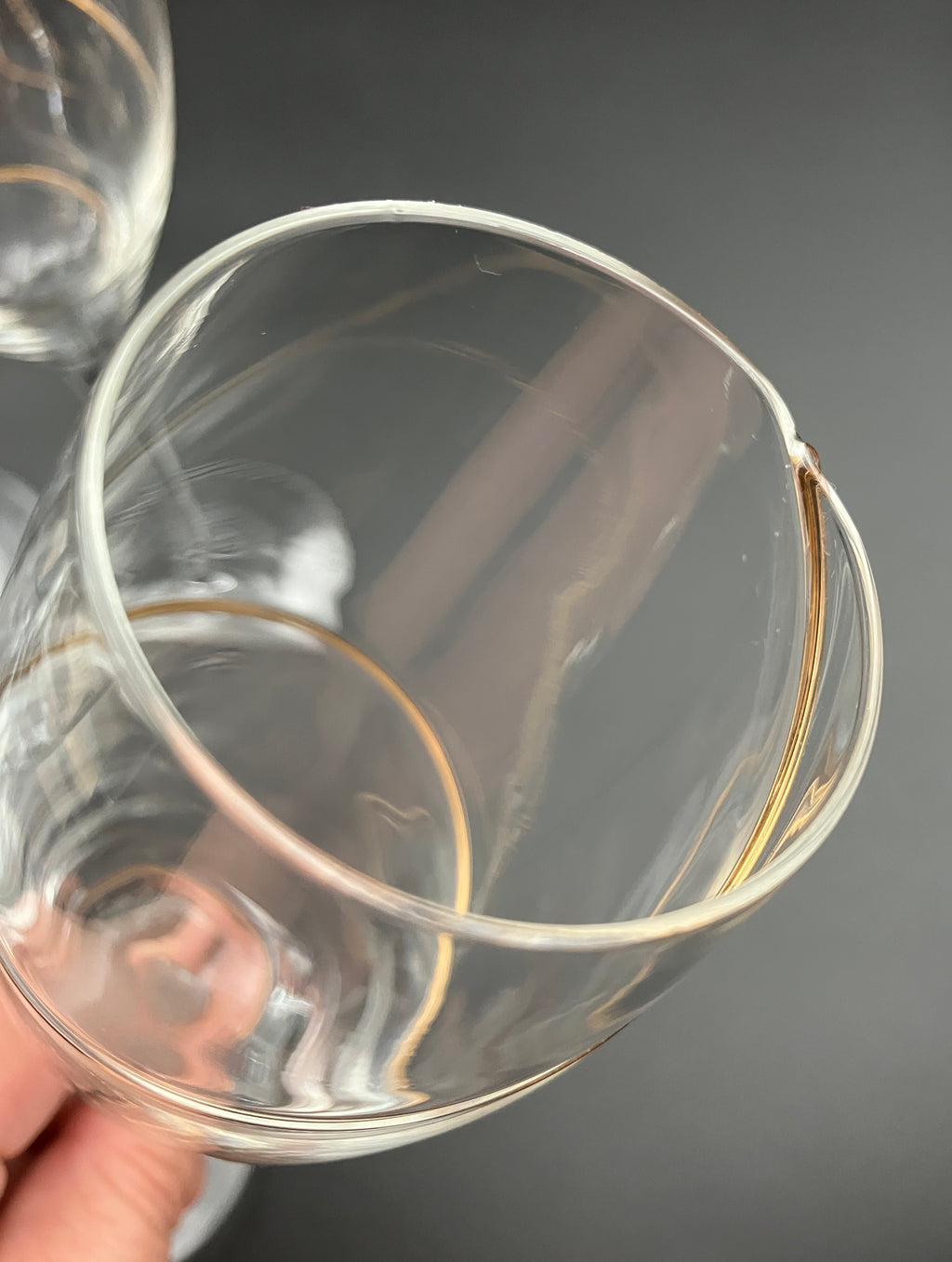 Share Kosta Boda Anna Ehrner TULIP-SHAPE CHAMPAGNE FLUTE Glasses X4 With Gold Line