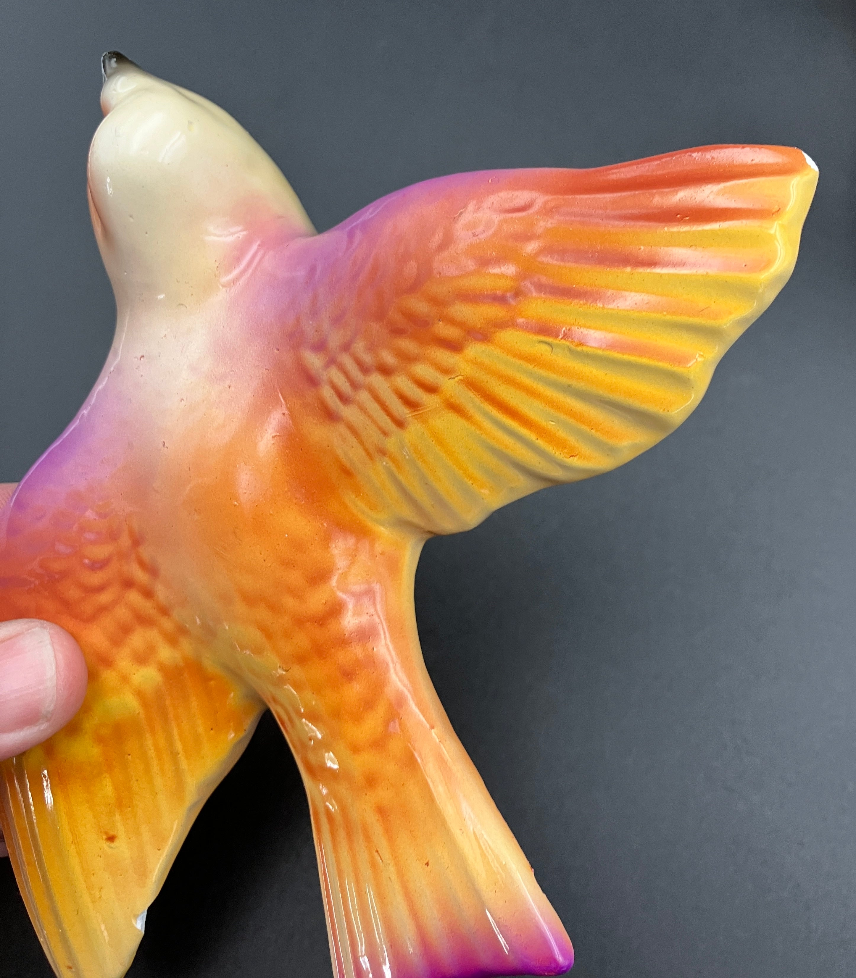 Vintage Flying Wall Swallows - Wall Art Hanging Birds X2 Same Size Unbranded