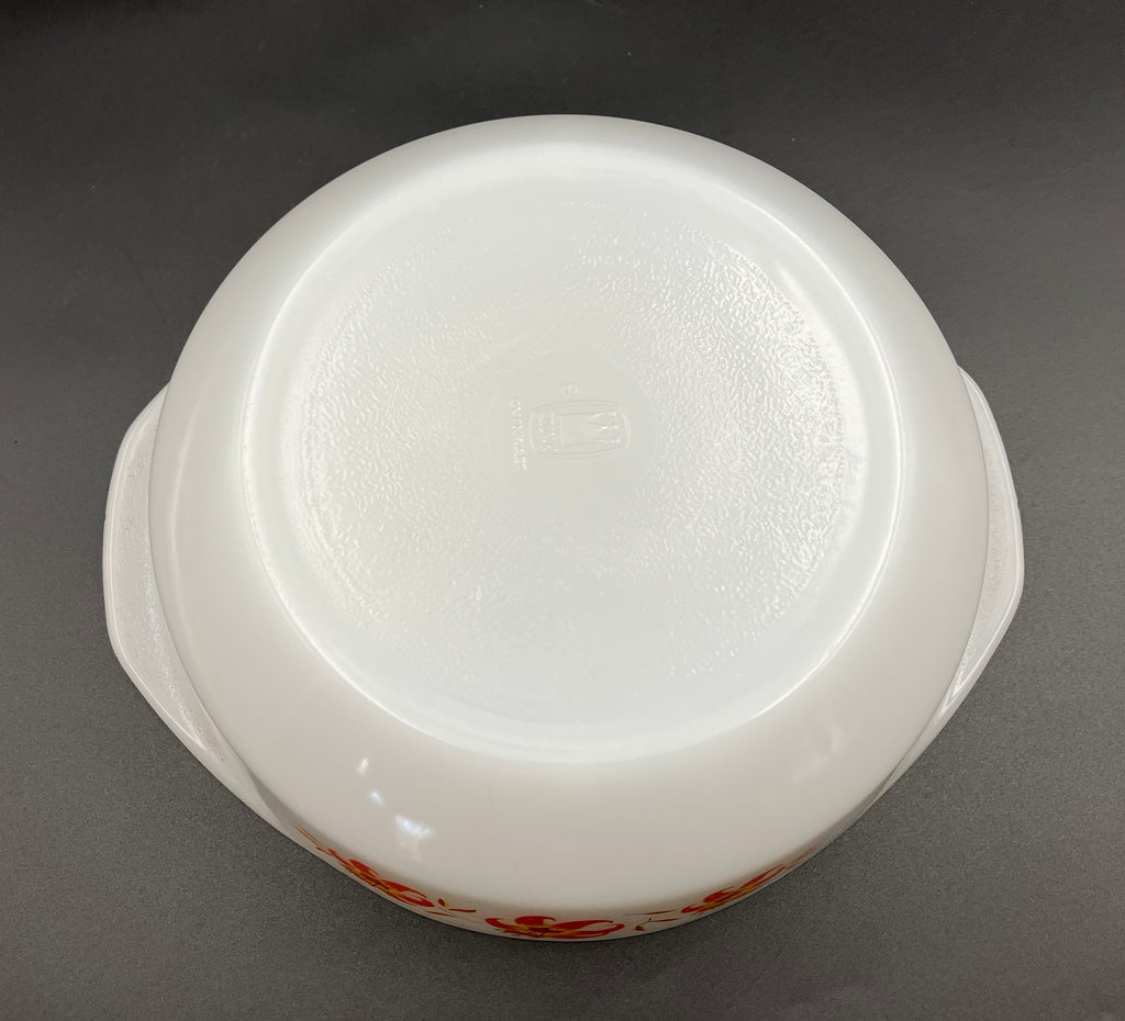 Vintage Pyrex Tiger Lily Round Casserole & CR300 Lid 1972 Crown Pyrex