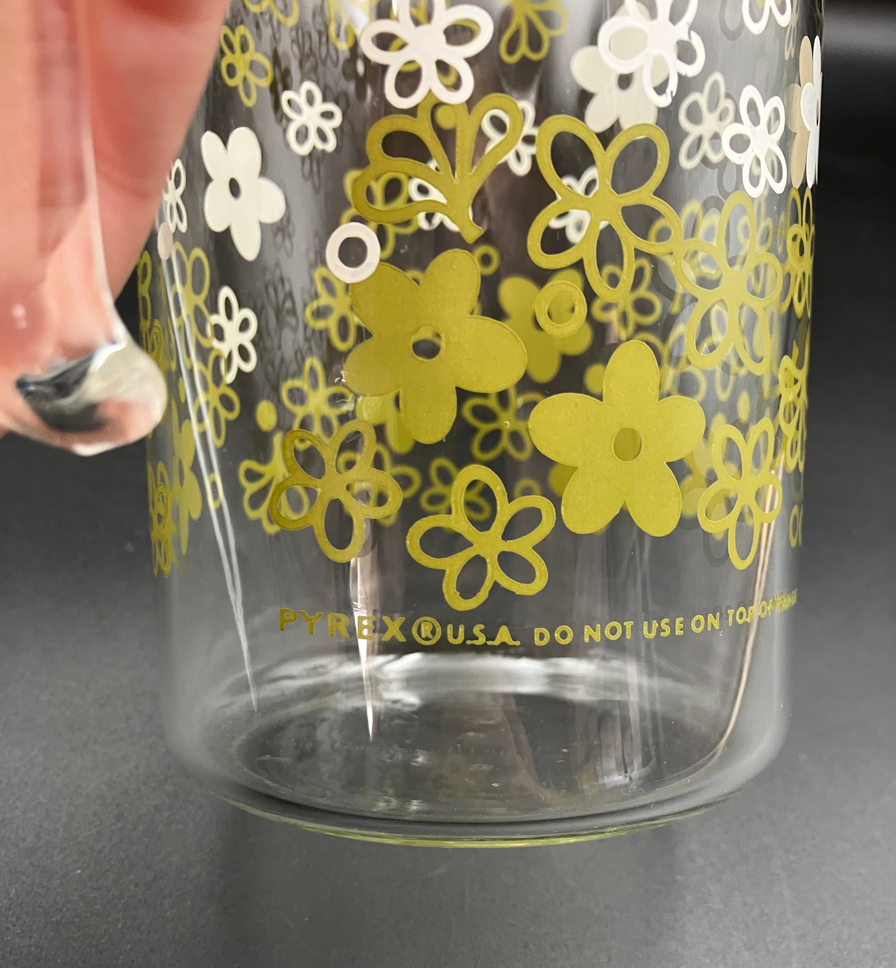 Vintage Pyrex Crazy Daisy Pitcher Jug Spring Blossom Glass